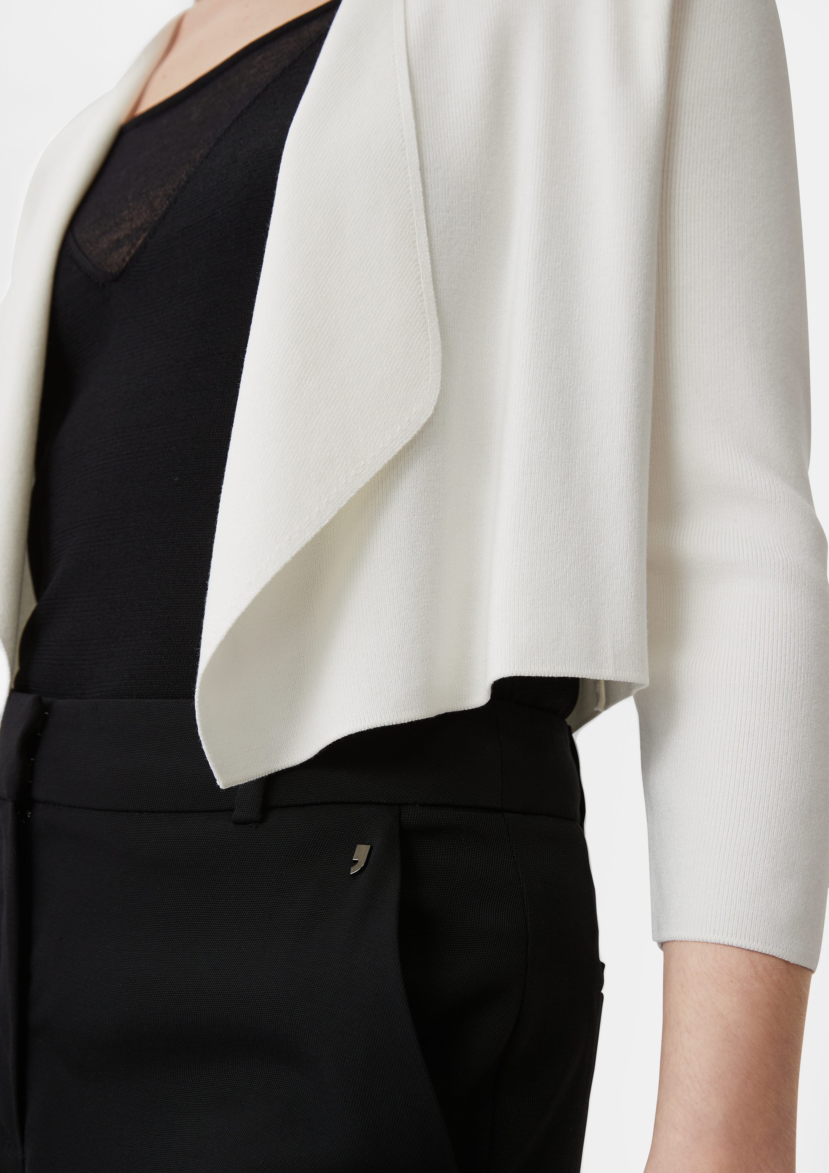 Comma Strickjacke Strickjacke aus Viskosemix Zierborte günstig online kaufen