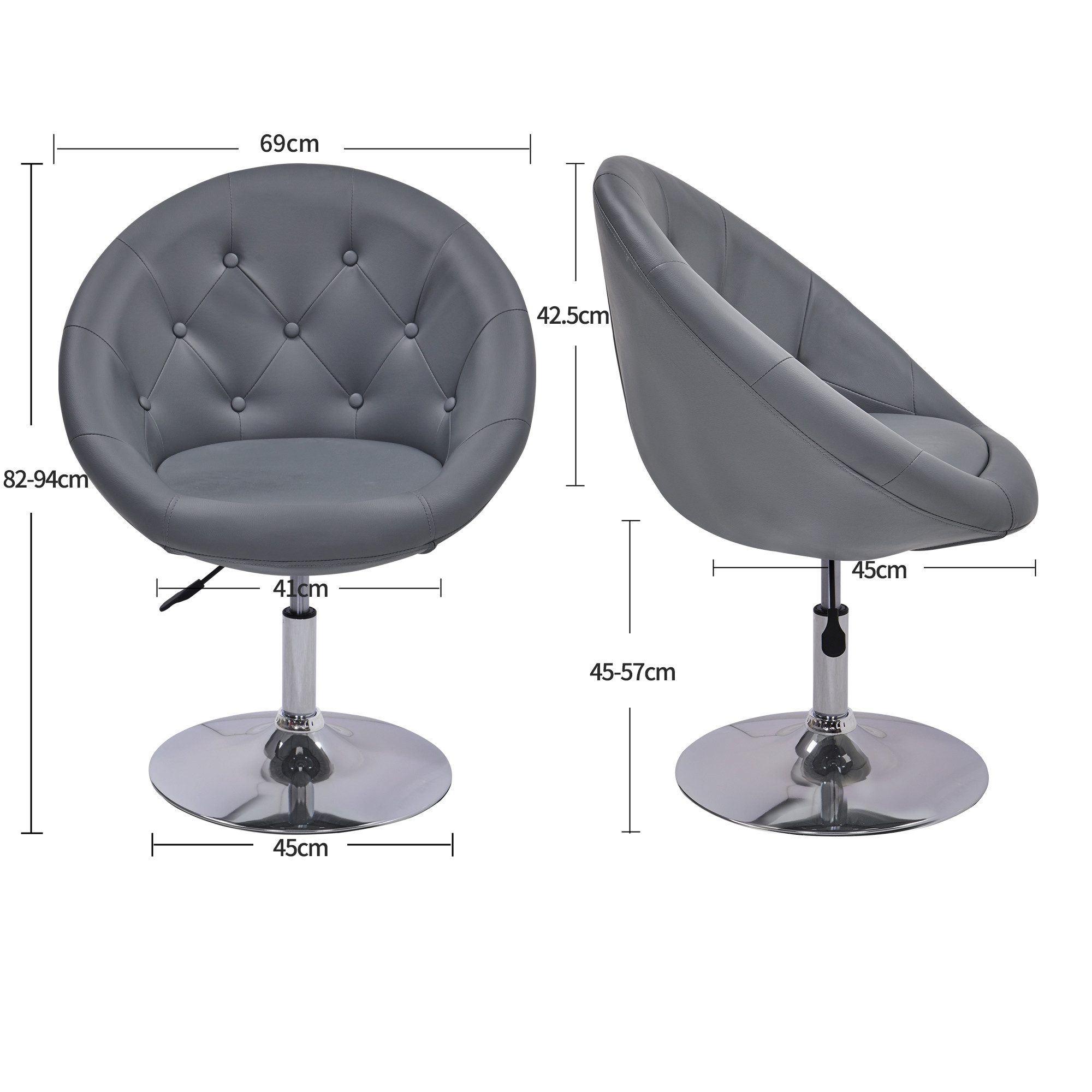 Duhome Loungesessel 509A, Cocktailsessel Clubsessel Schminktischstuhl Drehs günstig online kaufen