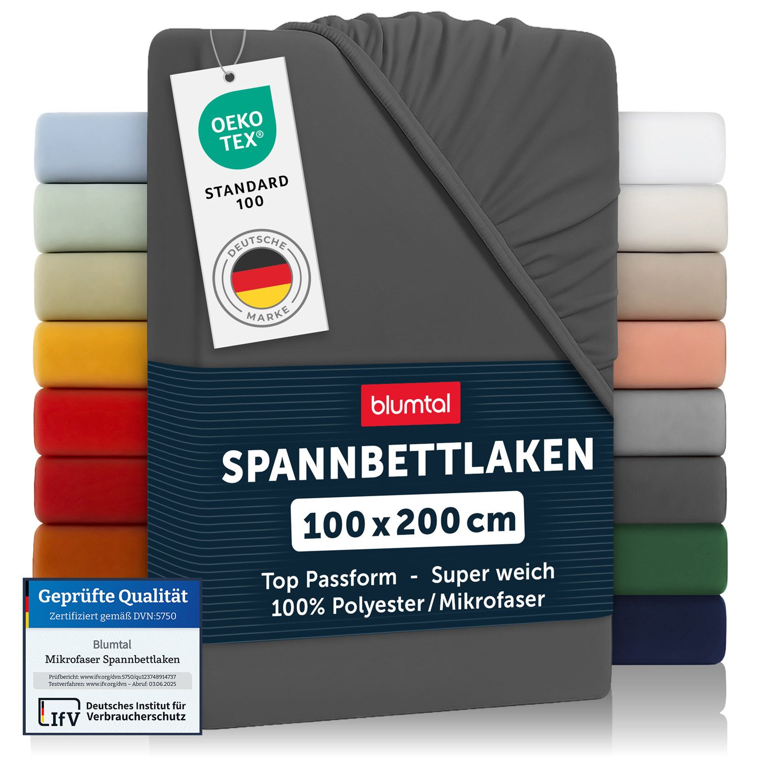 Blumtal Spannbettlaken Bettlaken aus Mikrofaser, Mikrofaser, Gummizug: rundum, (2 Stück)