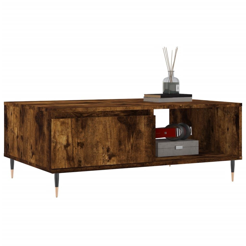 Couchtisch Räuchereiche Couchtisch Holzwerkstoff cm 90x60x35 vidaXL Räuchereiche | (1-St) Räuchereiche