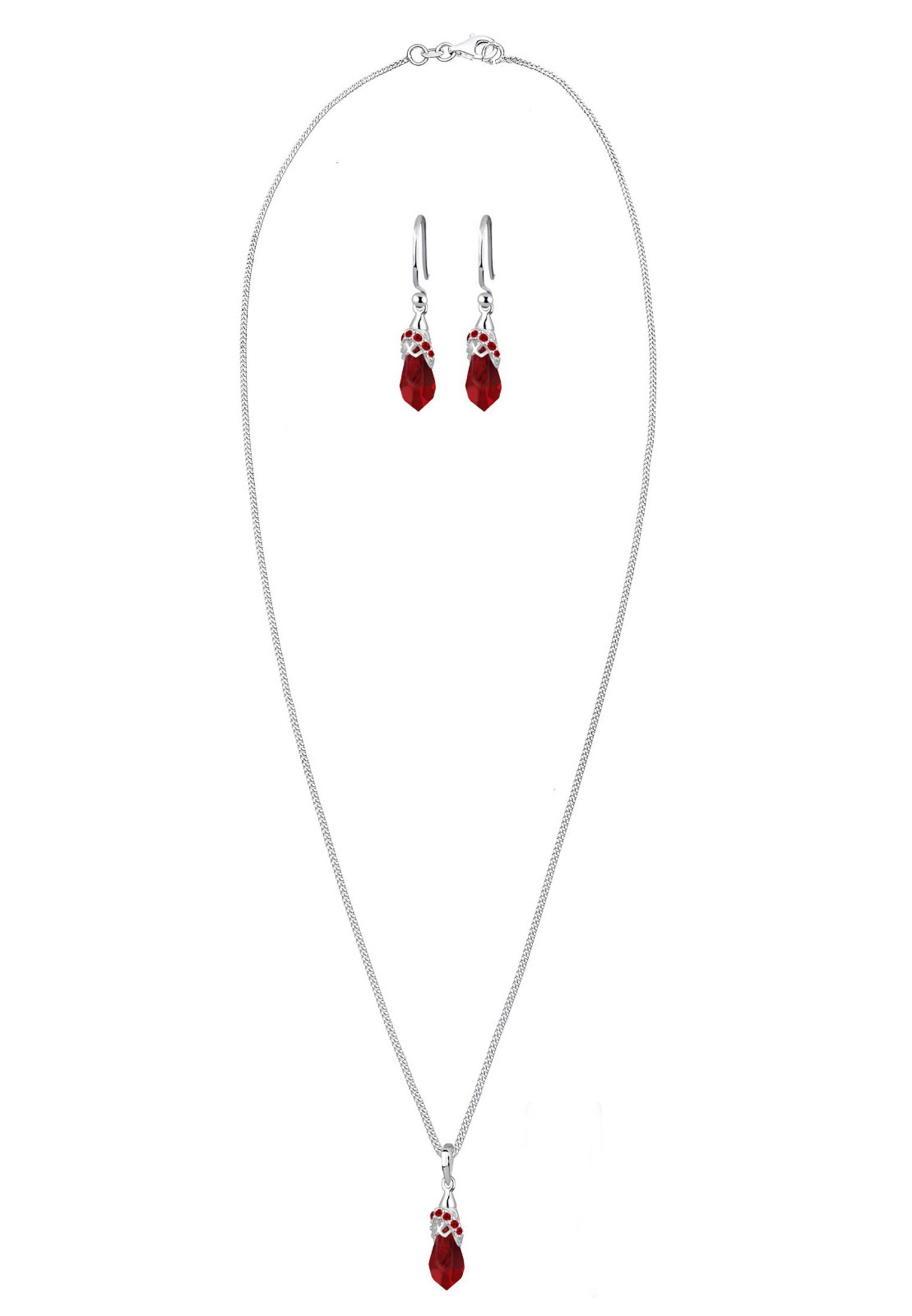 Elli Schmuckset Tropfen 925 Silber, mit Kristallen von Swarovski®