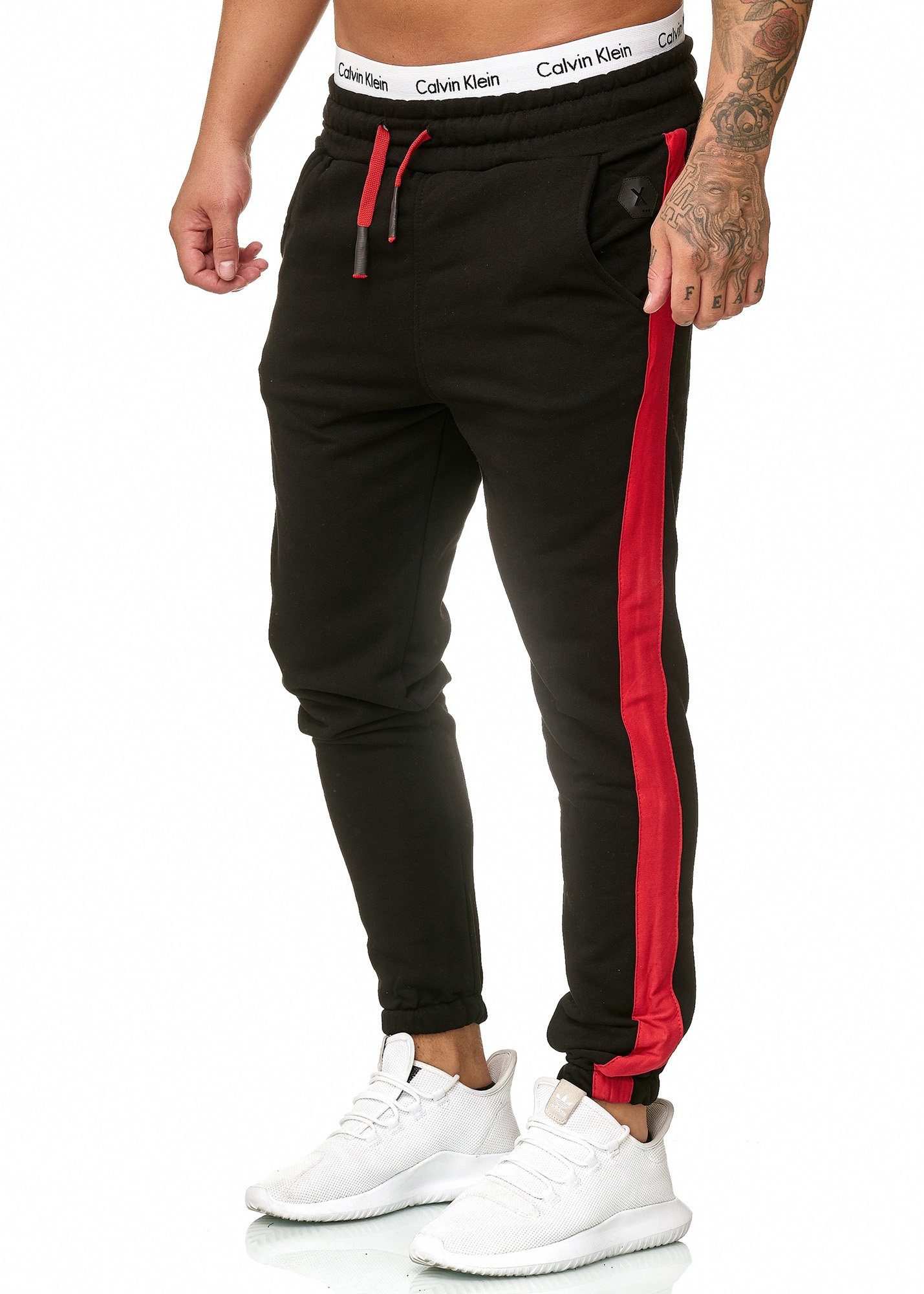 1-tlg) Casual OneRedox Trainingshose Jogginghose Schwarz 1211C Freizeit Sweatpants, Fitness (Sporthose