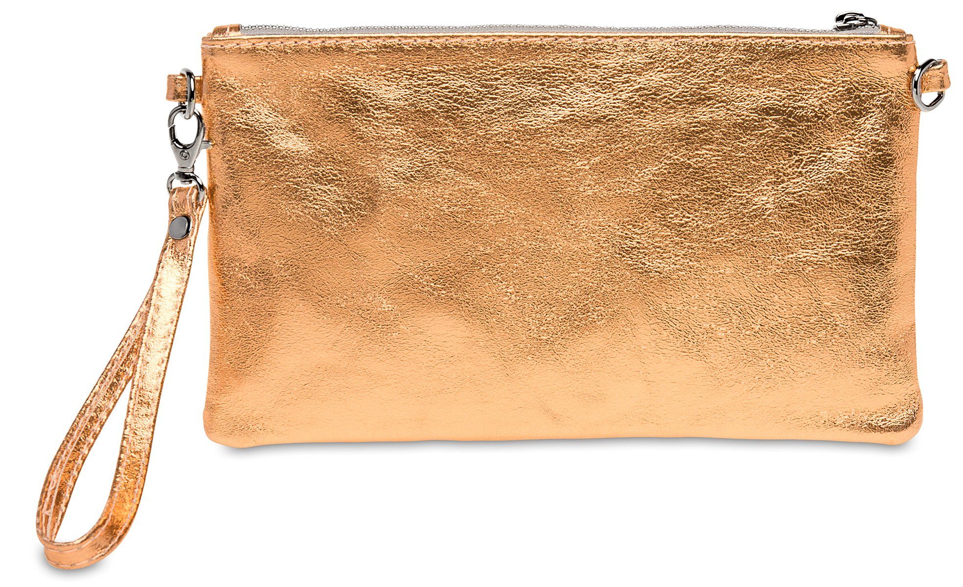 Caspar Clutch TL717 kleine Damen Leder Umhängetasche