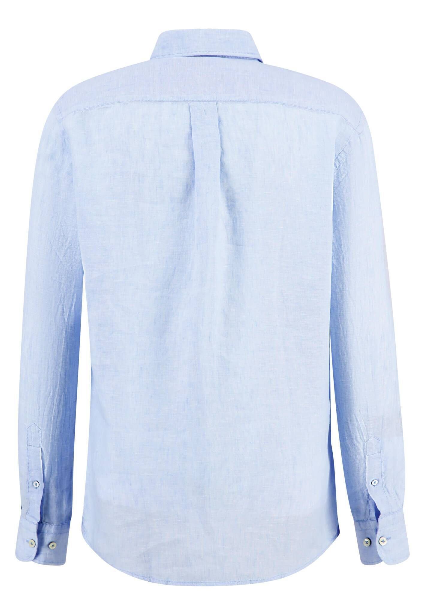 FYNCH-HATTON Langarmhemd (50) Casual (1-tlg) Hemd bleu Herren Langarm Fit