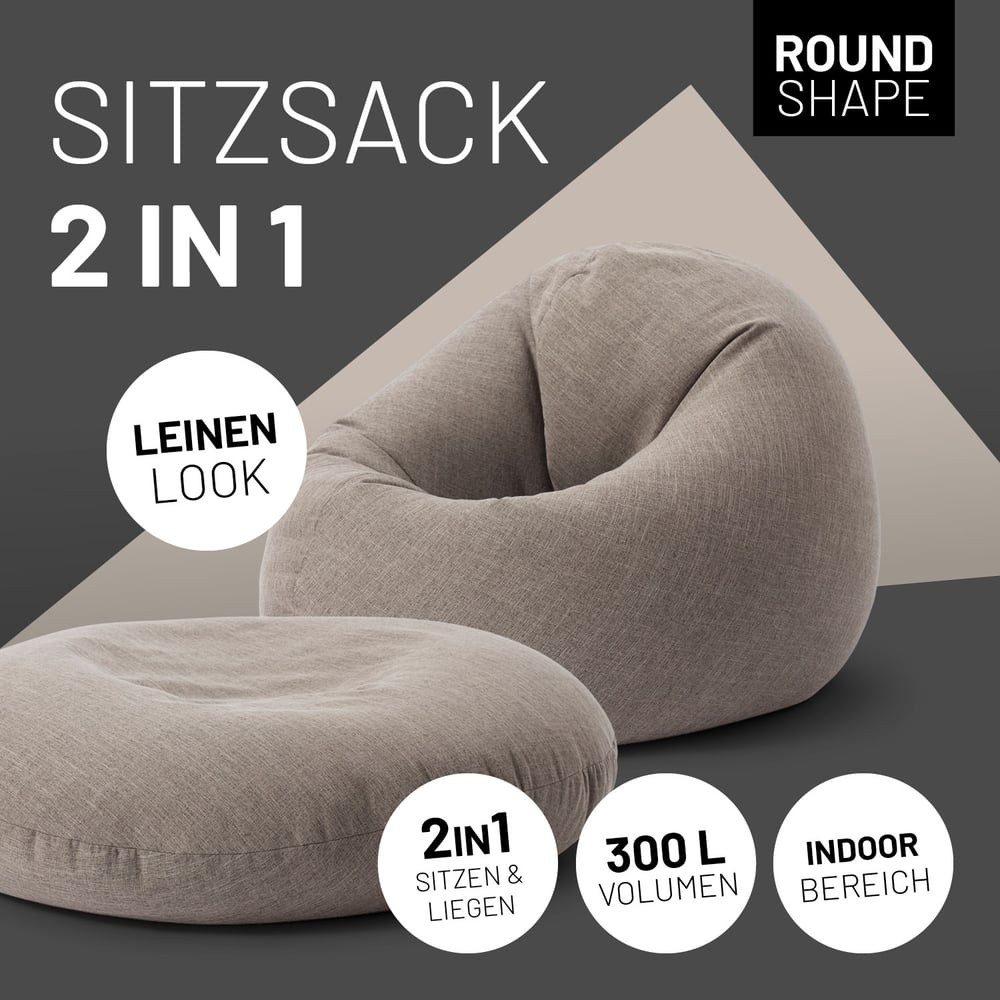 Lumaland Sitzsack Interior Line Bodenkissen Bean günstig online kaufen