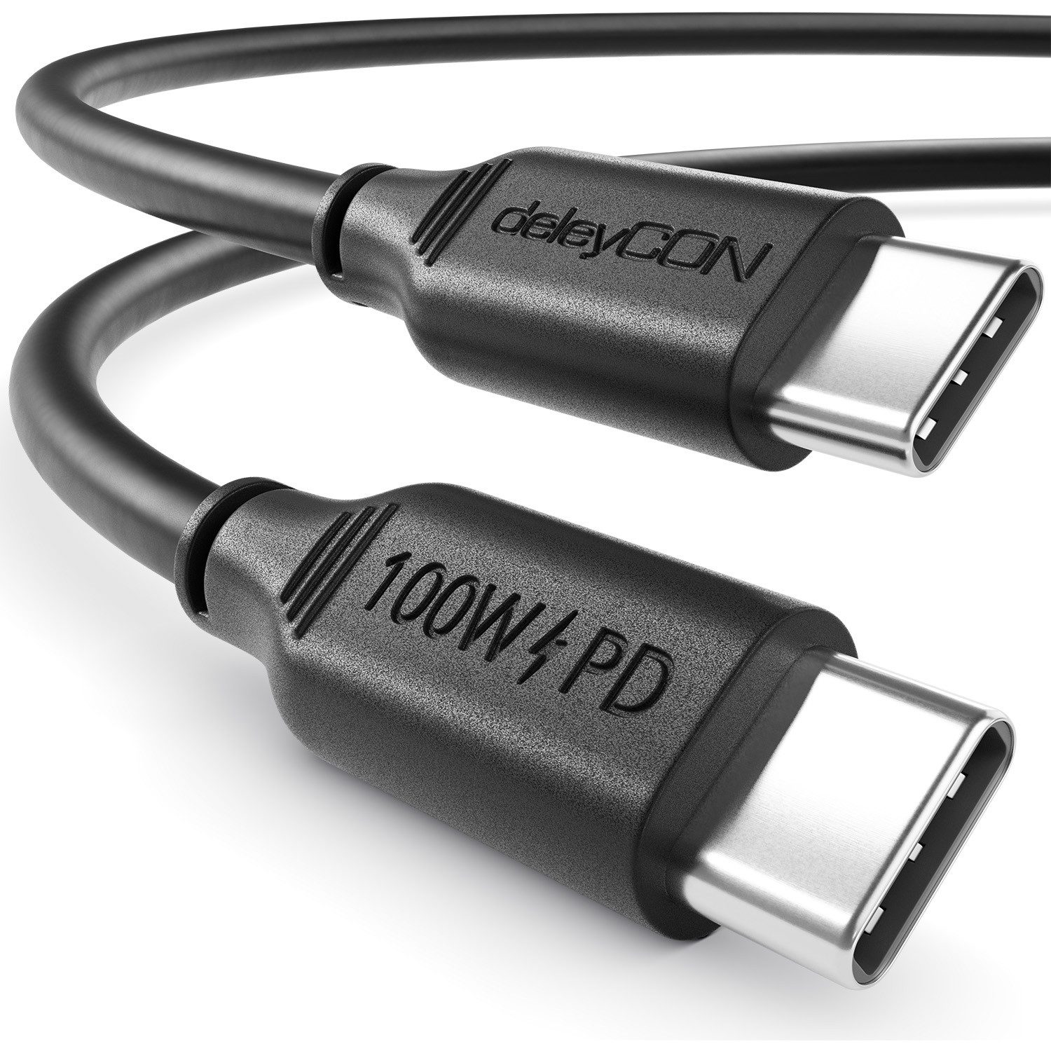 deleyCON 3,0m USB C Kabel Ladekabel PD3.0 100W Schnellladekabel USB-C zu USB-C USB-Kabel