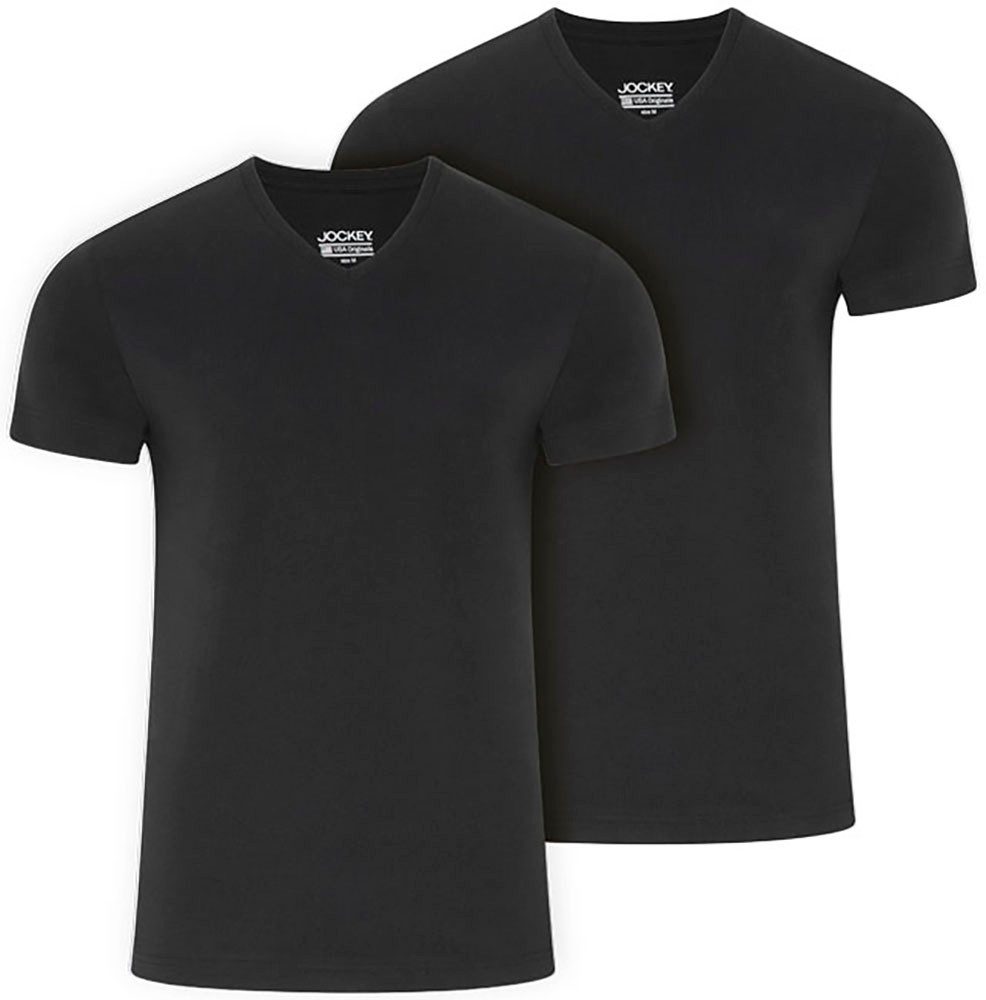 Jockey V-Shirt American T-Shirt (2er Pack) lockere Passform