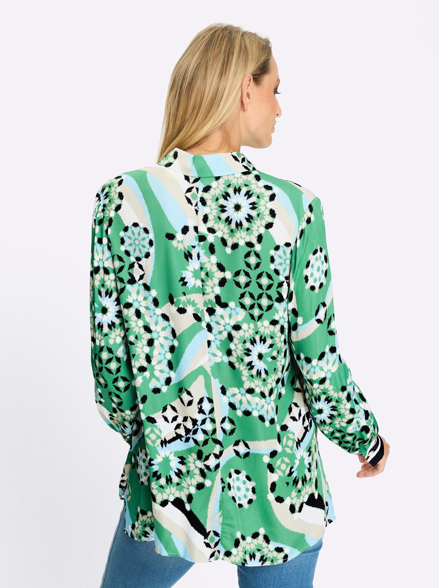 heine Klassische Bluse Druck-Tunika Langarm günstig online kaufen