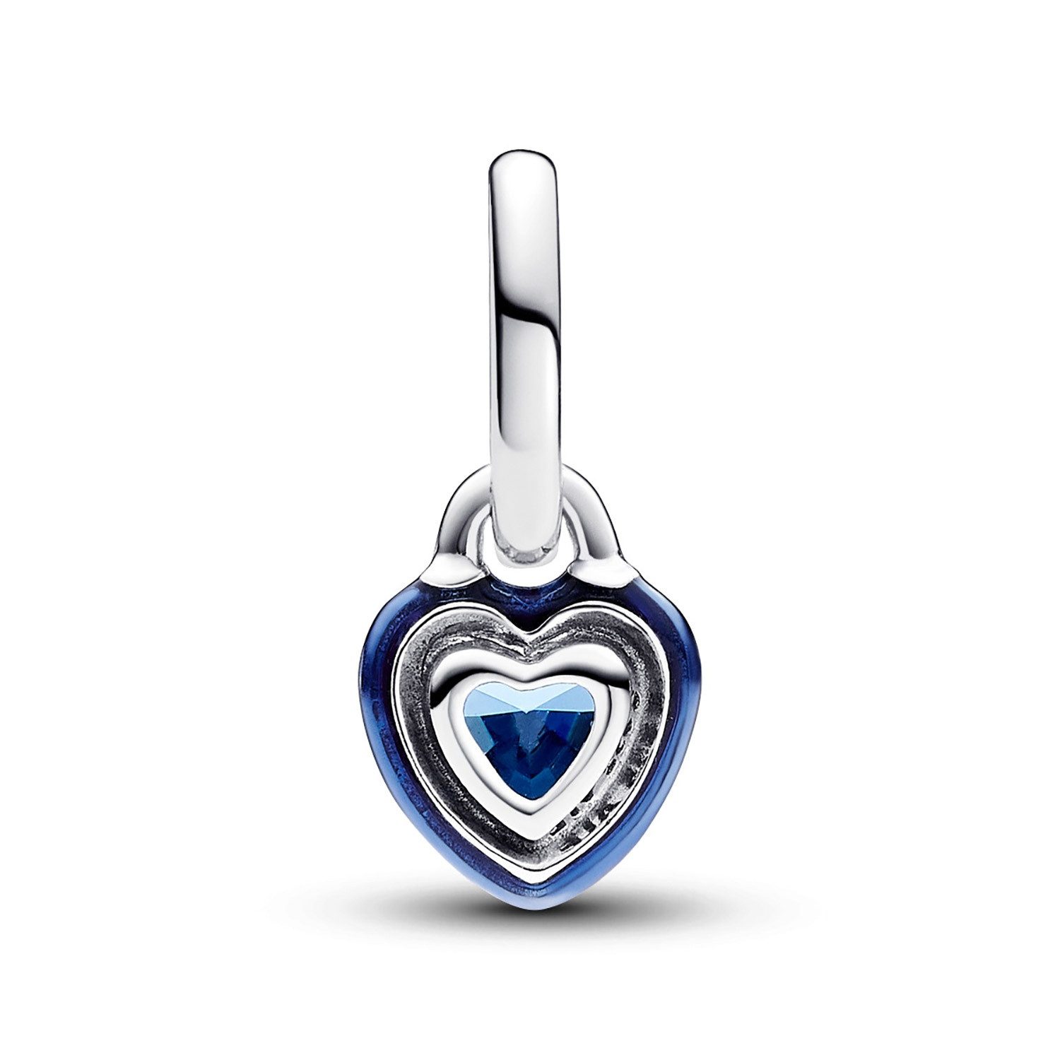 Pandora Herzanhänger 793042C02, Anhänger Silber Blaues Chakra Herz