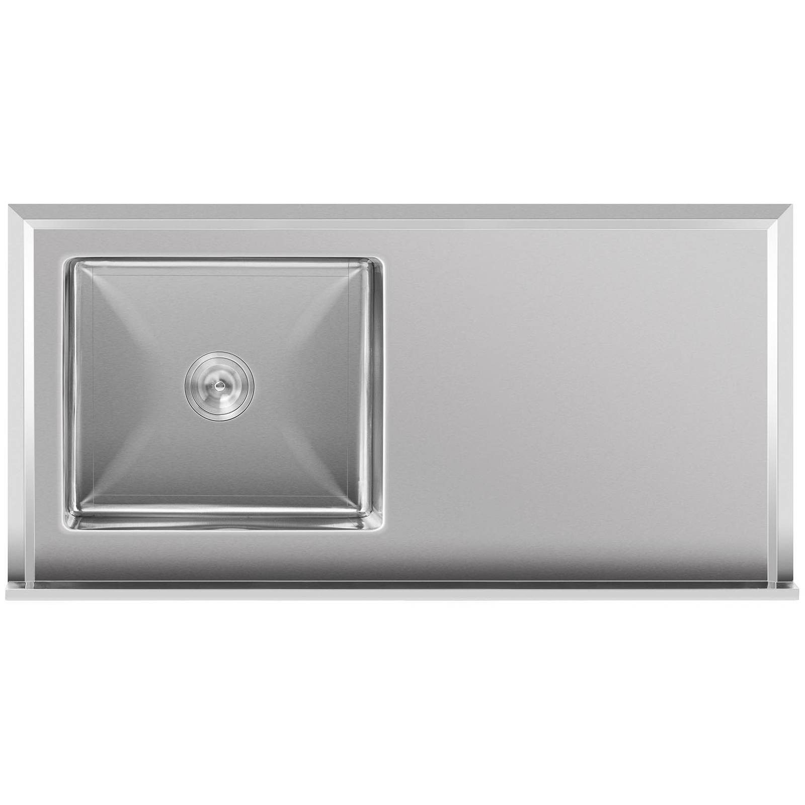 Royal Catering Spülenschrank Spültisch 120 x 60 cm Spülbecken Edelstahlspüle Gastrospüle mit Regal verschiedene Größen