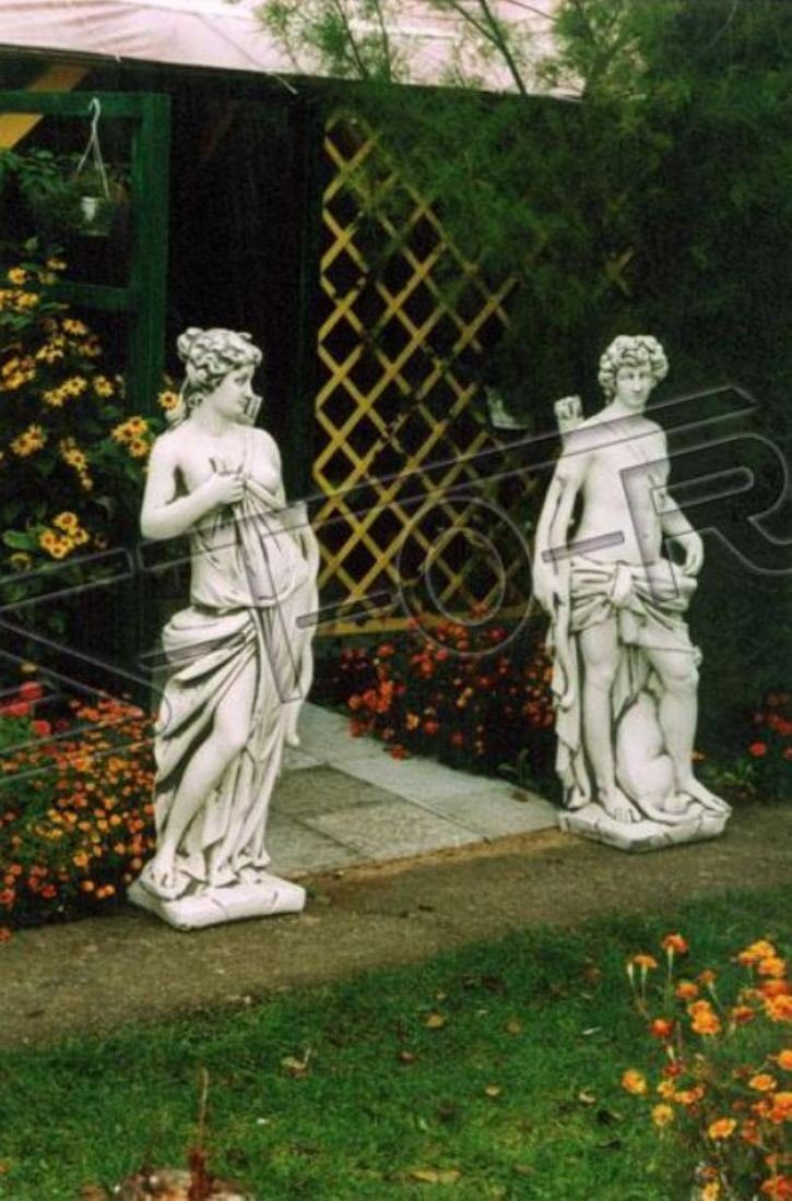 Skulptur Figuren Statue Skulpturen Figur Statuen JVmoebel Garten Römische Grabstein Skulptur 140cm