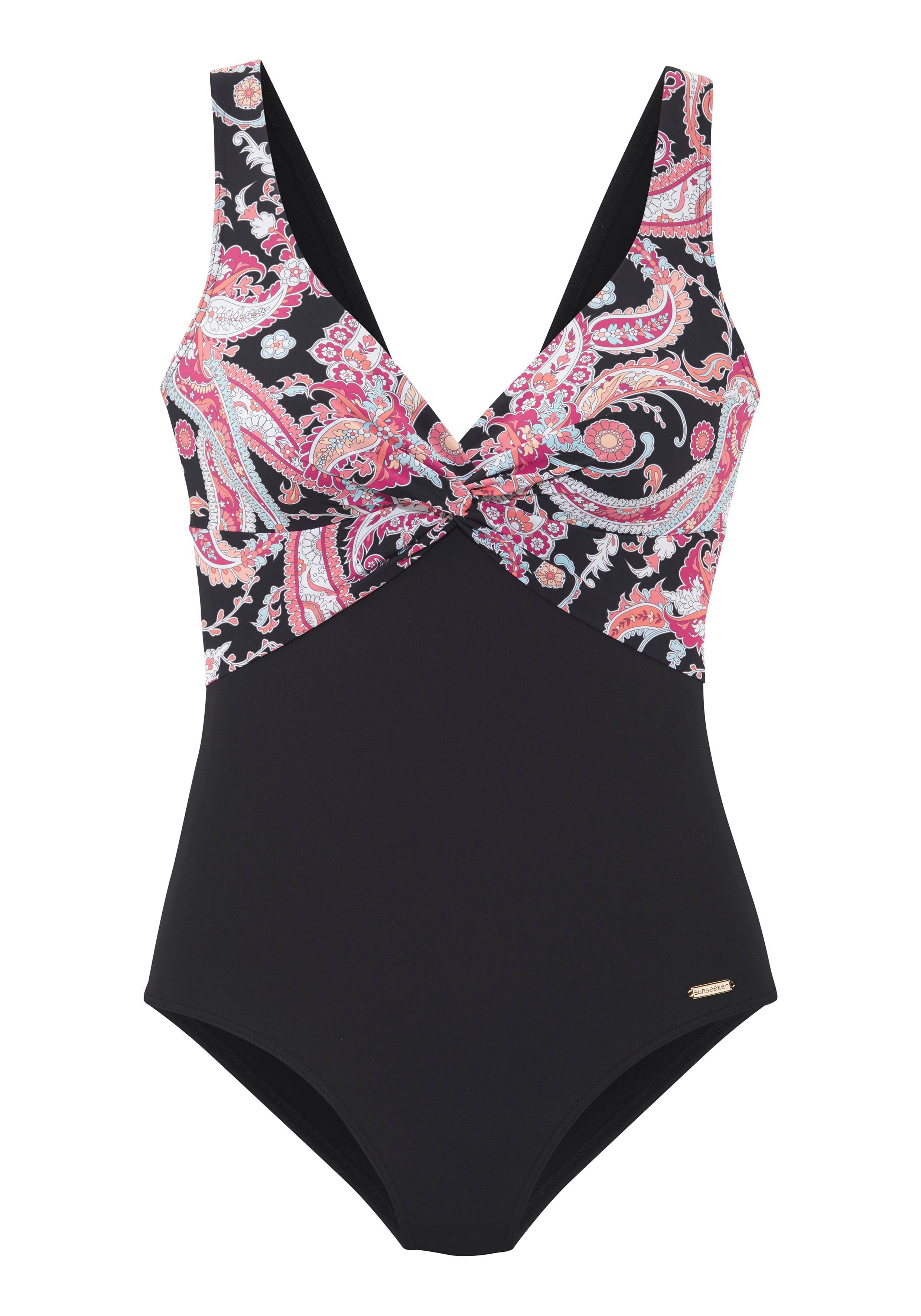 Sunseeker Badeanzug Palina im Paisley Druck und mit Shaping-Effekt
