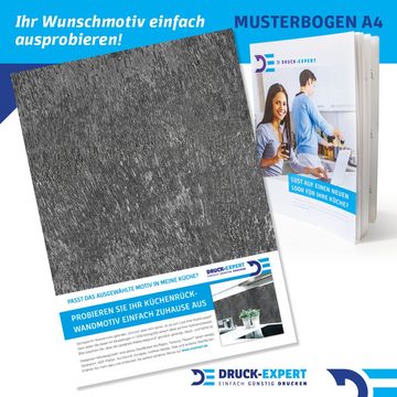 DRUCK-EXPERT Küchenrückwand Küchenrückwand Schieferstruktur Anthrazit Hart-PVC 0,4mm selbstklebend