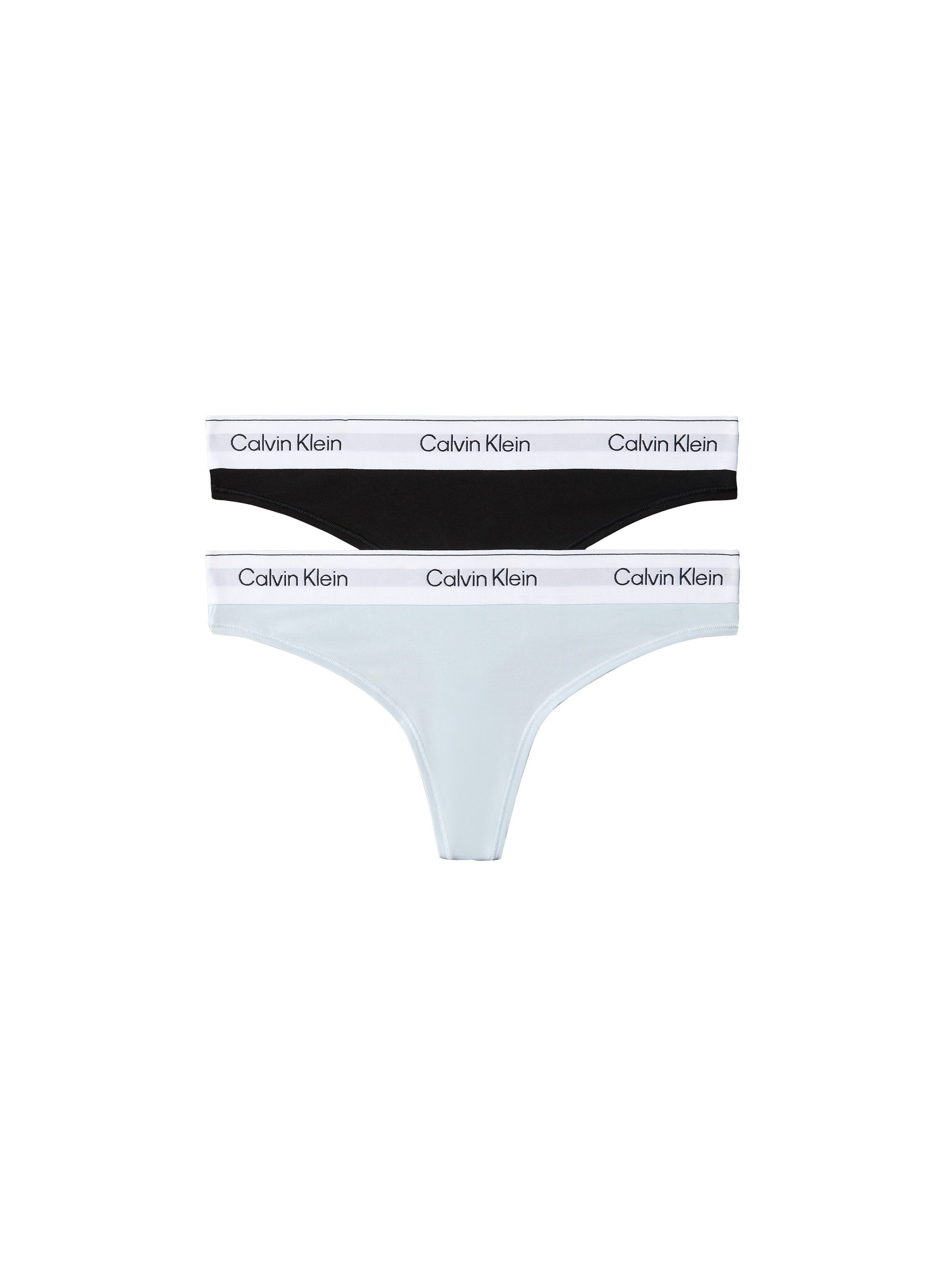 Calvin Klein Underwear Tanga THONG 2PK (Packung, 2er-Pack) Körpernahe Passform mit elastischem Bund