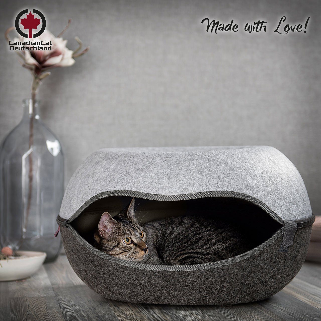 Canadian Cat Company Tierhöhle KATZENNEST 2.0 - anthrazit-grau, Katzenhöhle