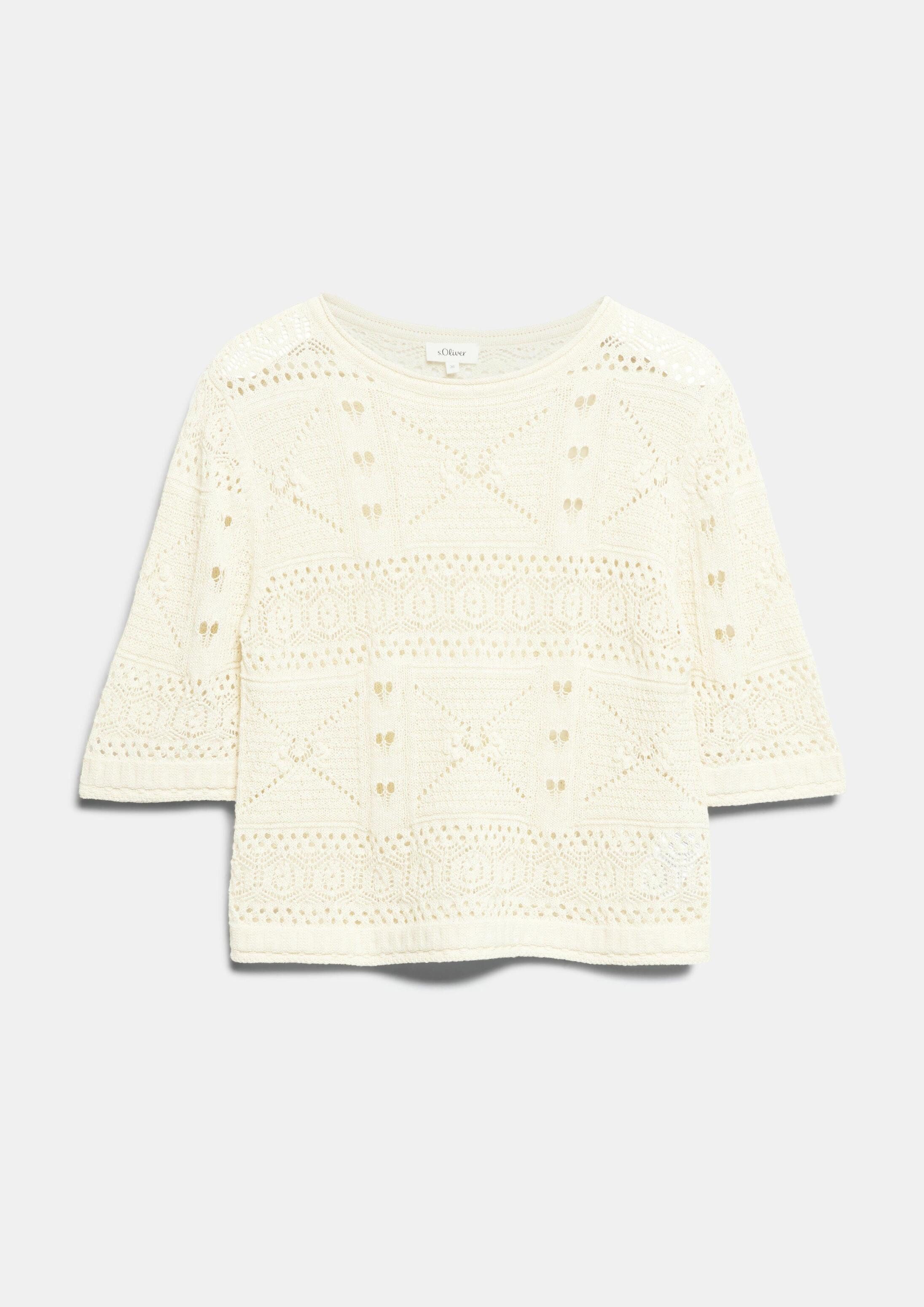 Kurzarmpullover Strickpullover