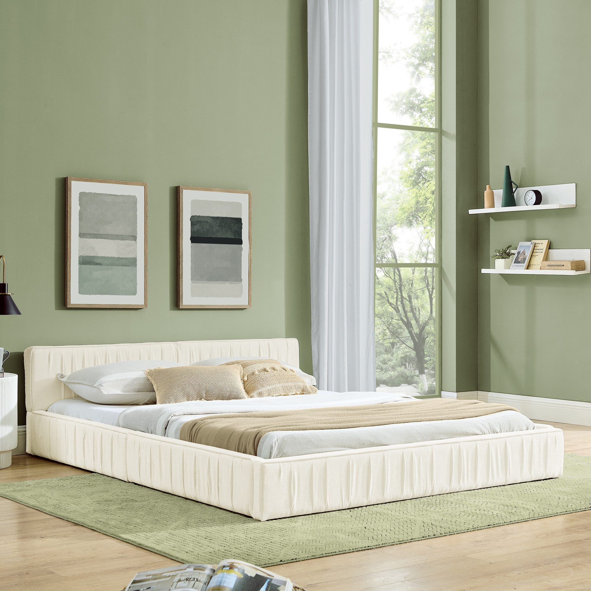 OKWISH Polsterbett aus Chenille (Jugendbett mit Lattenrost, 1-tlg., 140*200 günstig online kaufen