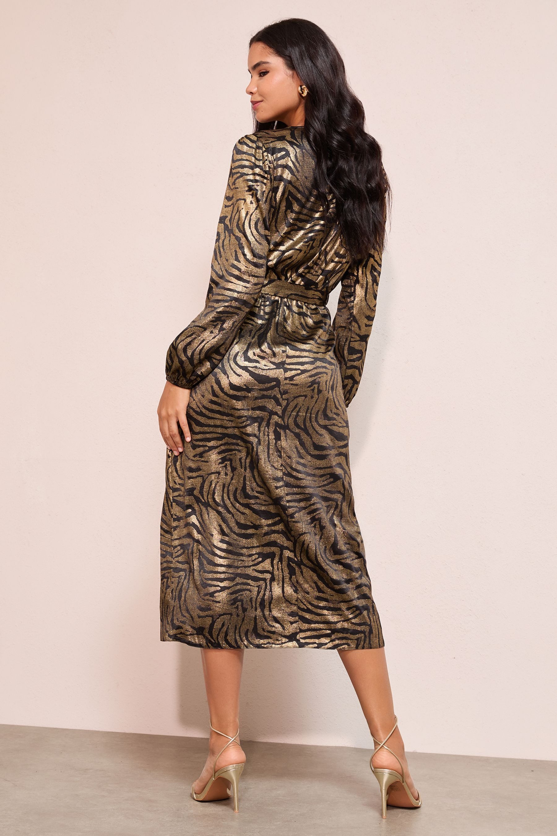 Friends Like These Midikleid Friends Like These Midikleid mit Animalprint (1-tlg)