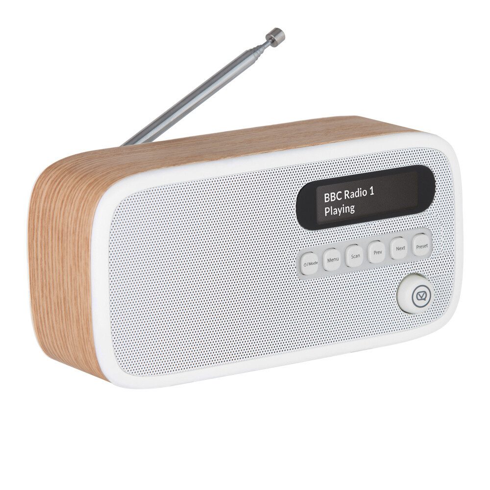 VQ VQ Dexter DAB/DAB+ Digitalradio UKW, Bluetooth, Wiederaufladbar Beige Digitalradio (DAB)