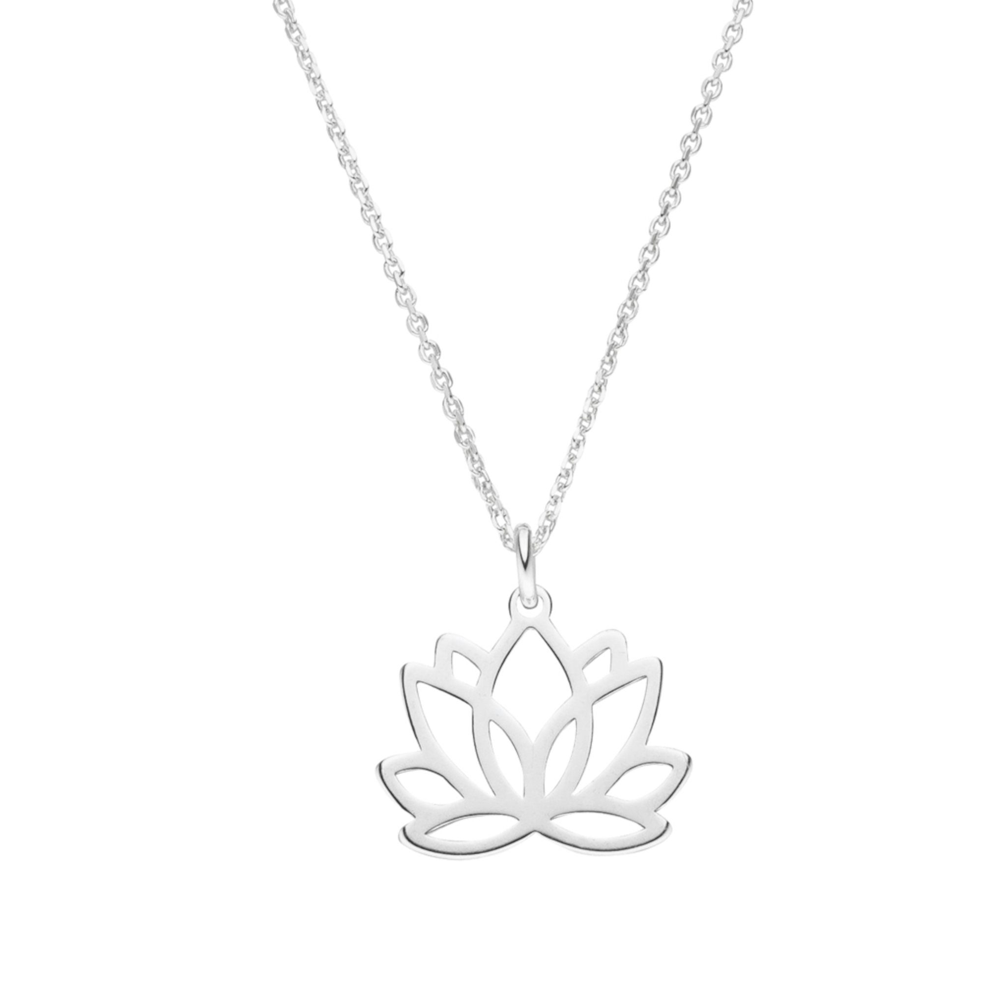 SCHOSCHON Kette mit Anhänger Halskette Lotusblume Anhänger Lotus