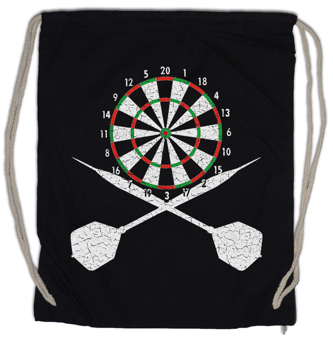 Urban Backwoods Turnbeutel Darts Board And Crossed Dart Turnbeutel Player Game Sport Sports Pfeil (1-tlg), Scheib Arrow Dartscheibe