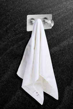 Ambrosya Handtuchhaken Selbstklebender Handtuchhalter aus Edelstahl Handtuchhaken Klebehaken, Badezimmer, Küche, WC, (Packung), Montage ohne Bohren