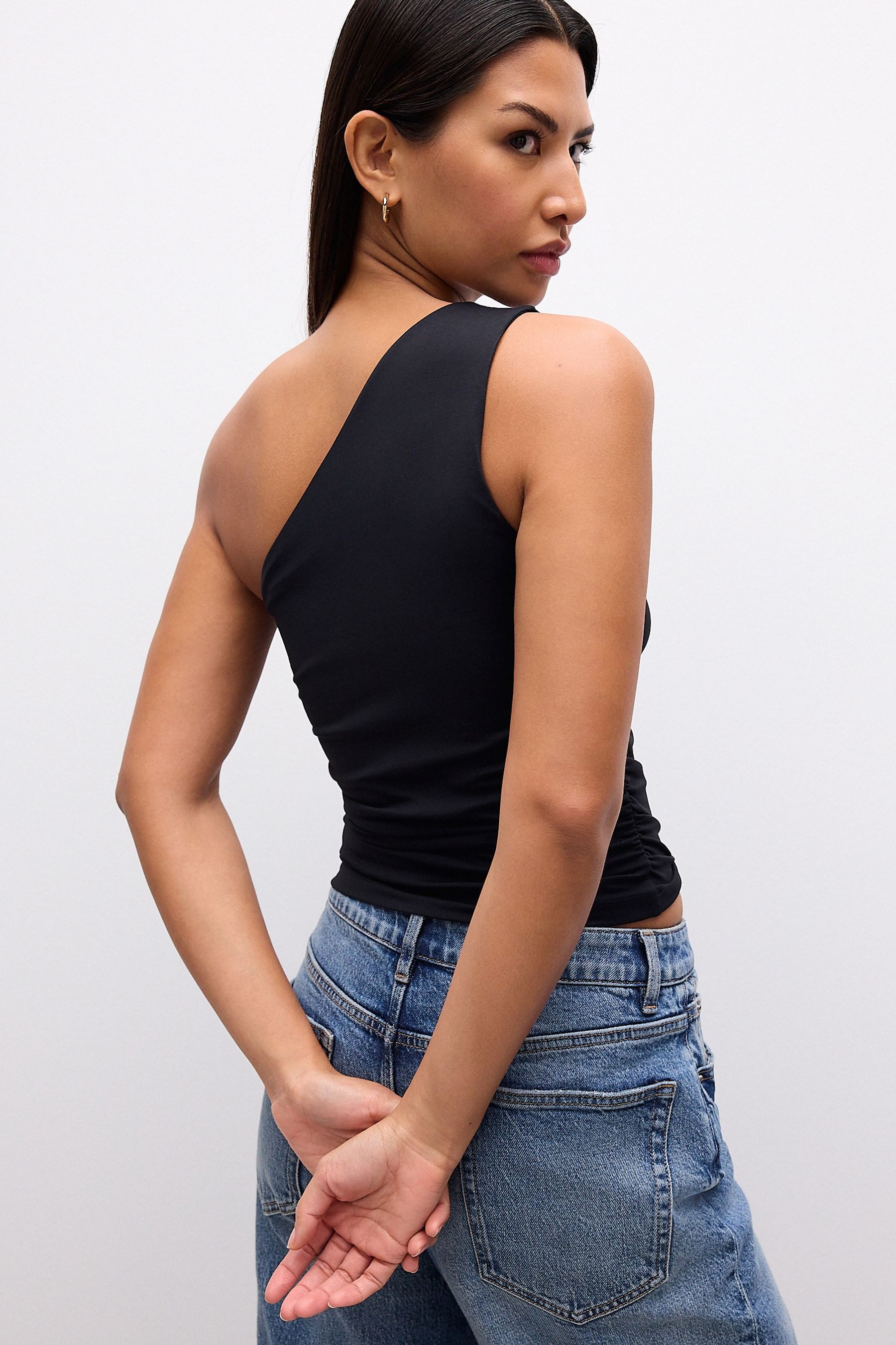 Next One-Shoulder-Top Einschultriges, gerafftes Oberteil aus günstig online kaufen