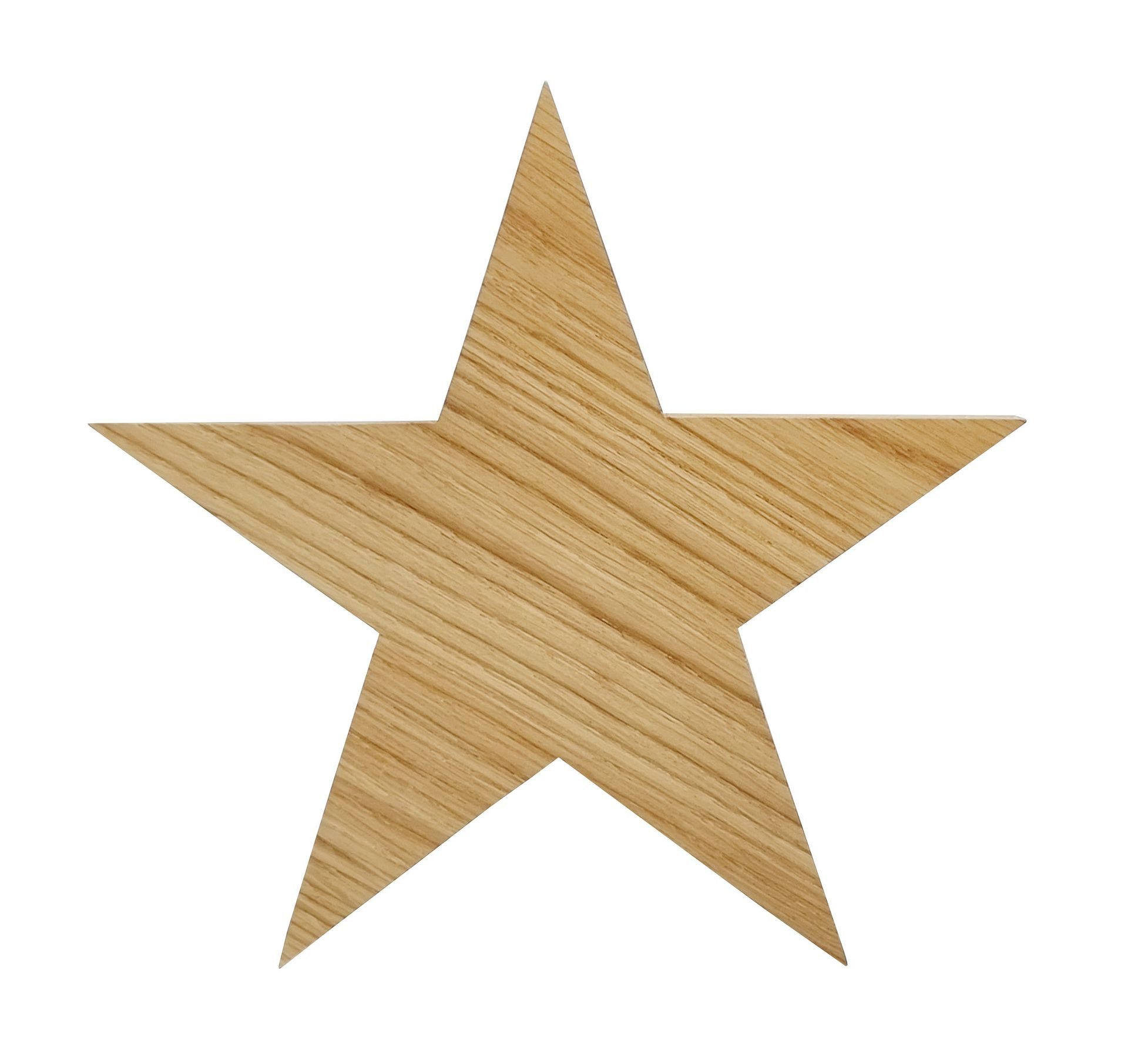 ERST-HOLZ Dekoobjekt Holzsterne aus Eiche Weihnachtsdekoration