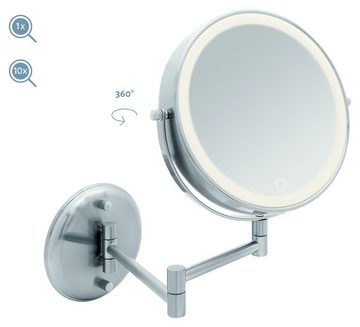 Libaro Kosmetikspiegel Venezia, LED Kosmetikspiegel 1x/10x Akku USB Kabel Weiß Warm Tageslicht Dimmer