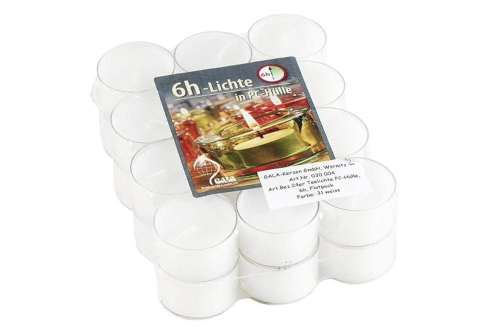 EK Germany Teelicht Teelicht 24er Pack Ø 4 cm weiß (1-tlg)
