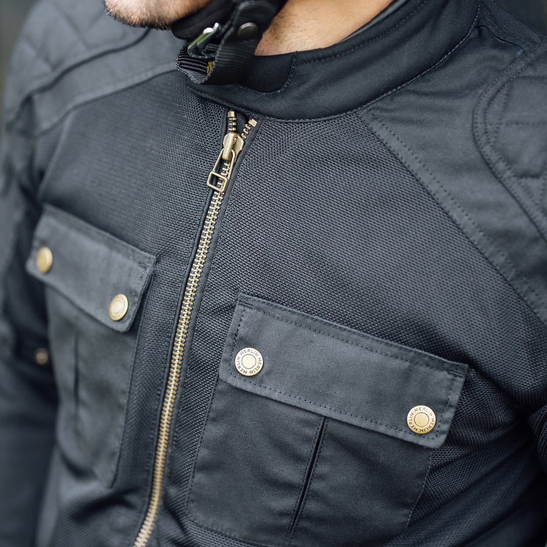 Merlin Motorradjacke Shenstone II Cotec Air Motorrad Textiljacke Rückenprotektor enthalten,Ellenbogenprotektoren enthalten,Schulte