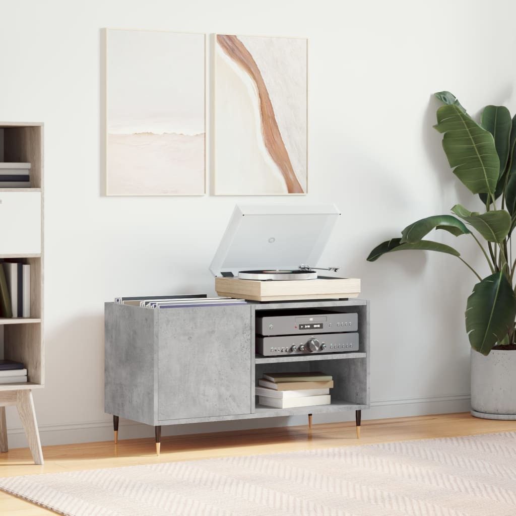 vidaXL Lowboard Plattenschrank Betongrau 85x38x48 cm Holzwerkstoff (1 St)