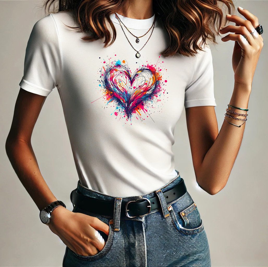 RMK Print-Shirt T-Shirt Damen Kurzarm Love günstig online kaufen