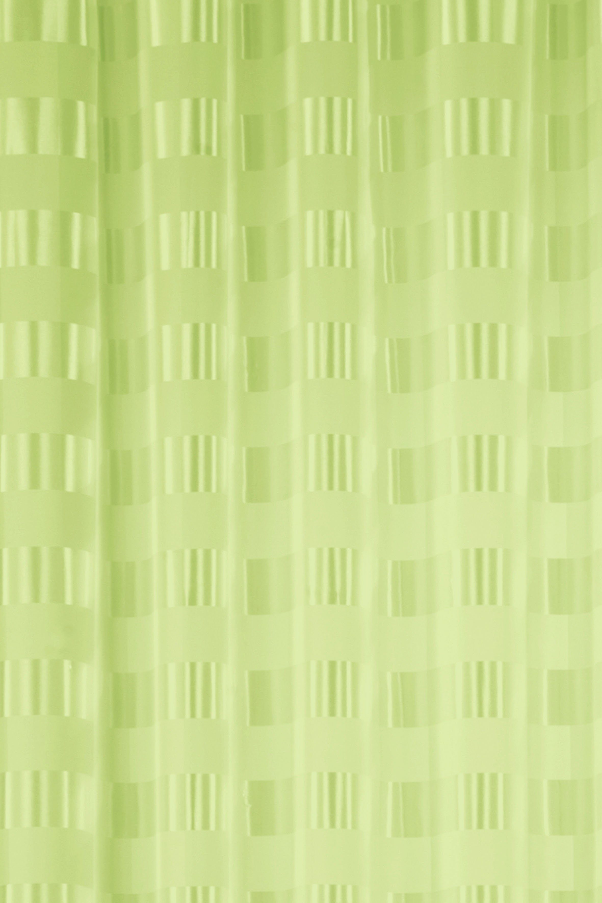 Gardine Karo-Voile, ELBERSDRUCKE, Schlaufen halbtransparent, grün (1 St), Voile