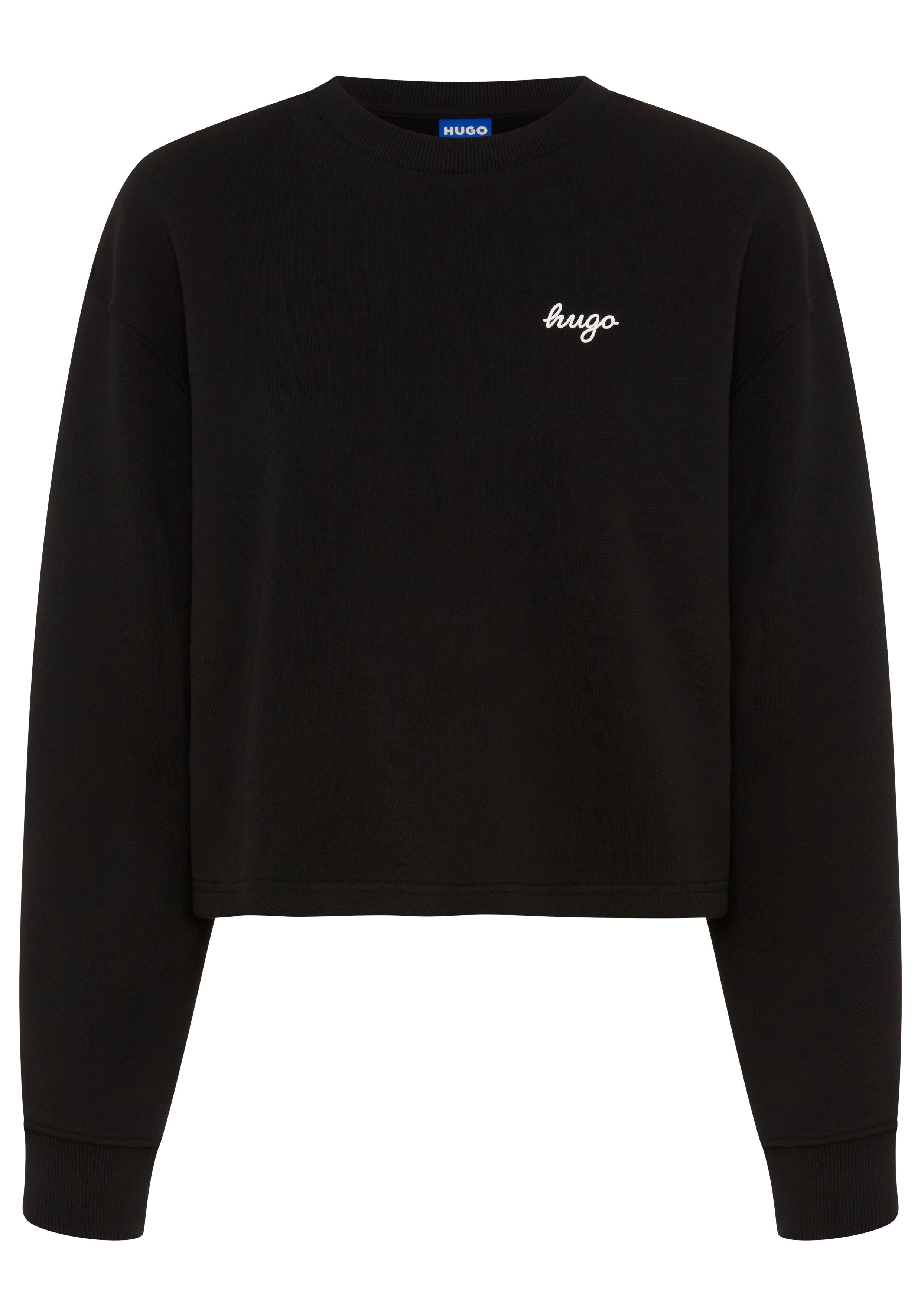 HUGO Sweatshirt Damaswee mit Logoschriftzug, Rundhals