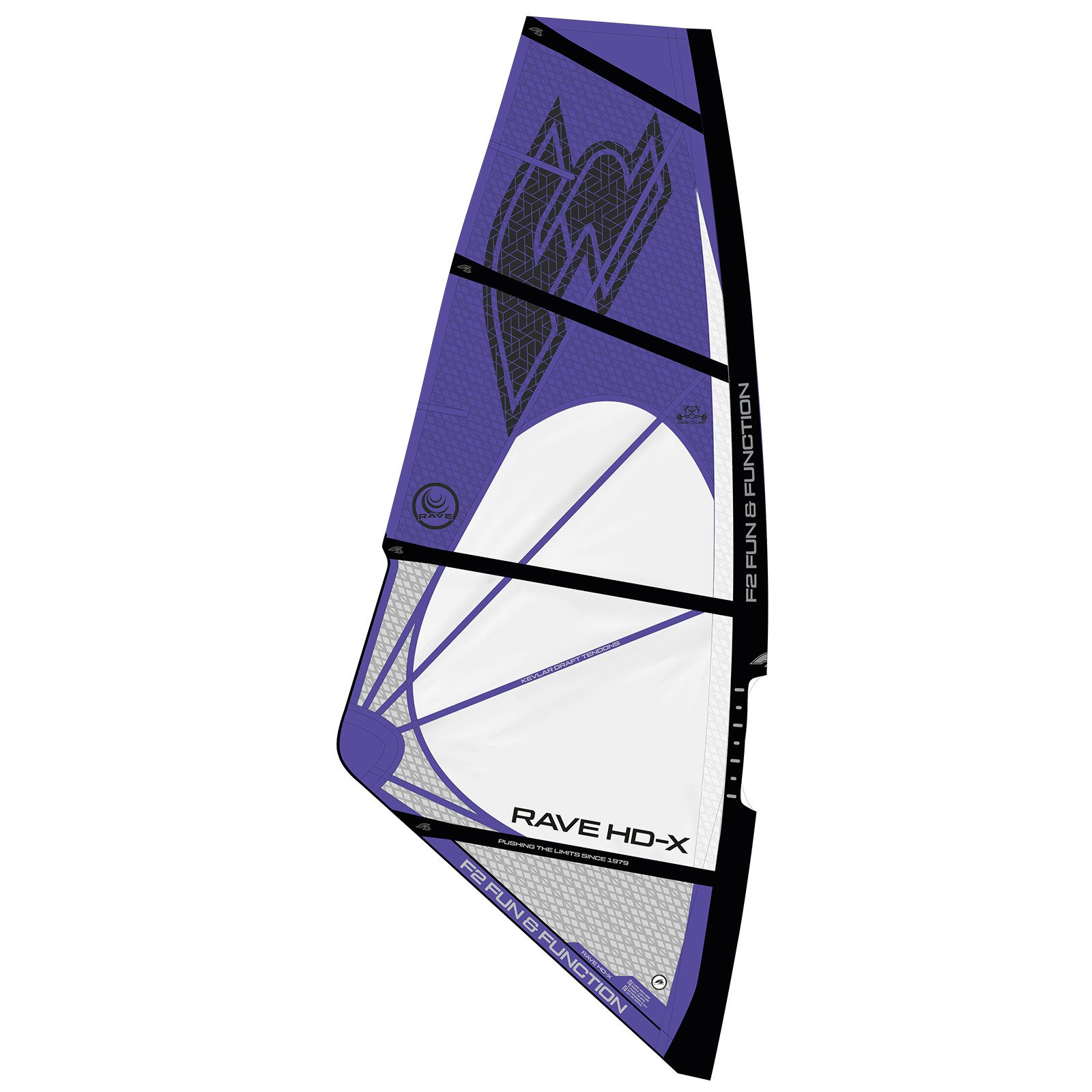 Surfsegel F2 Windsurf Segel Rave HD X 3,7qm Lila