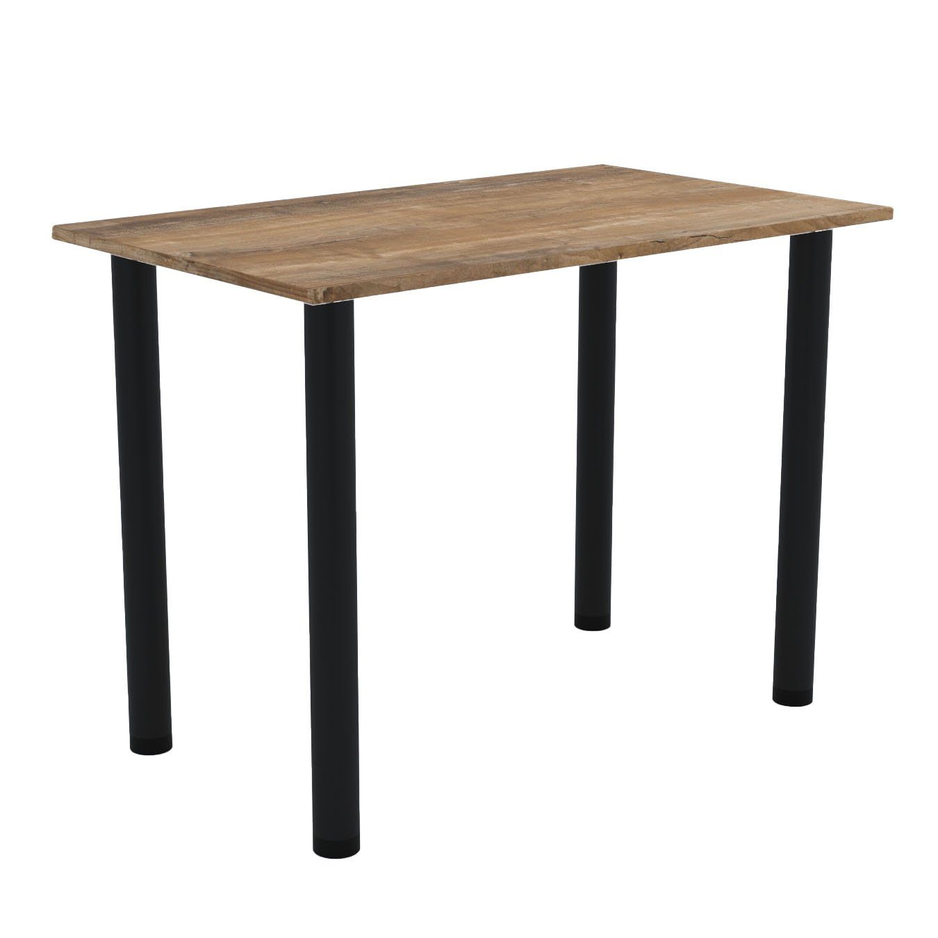 AKKE Esszimmertisch mit Beinen Esstisch, 2mm Bürotisch PVC schwarzen Retro-Holz Küchentisch