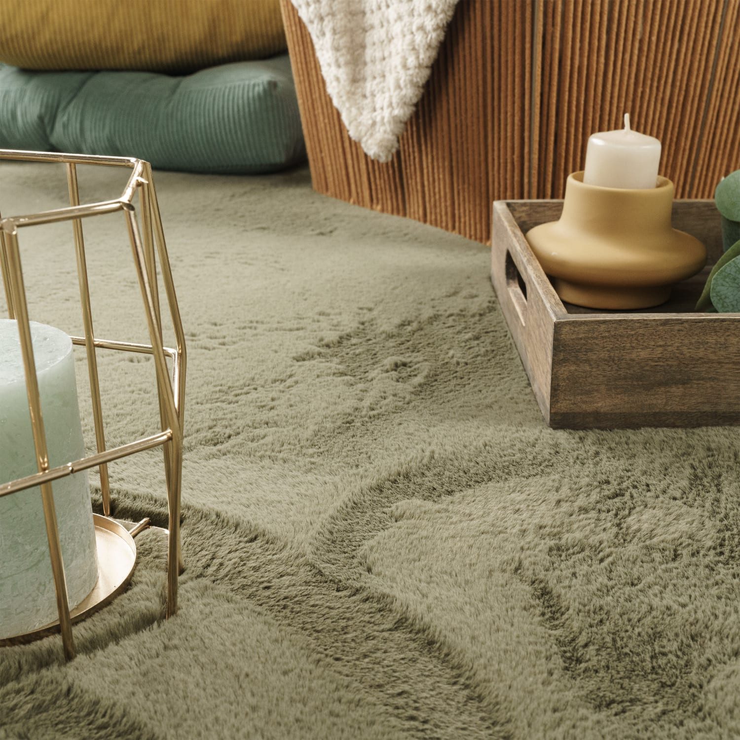 KADIMA DESIGN Teppich waschbar Einfarbig Wohnzimmer günstig online kaufen