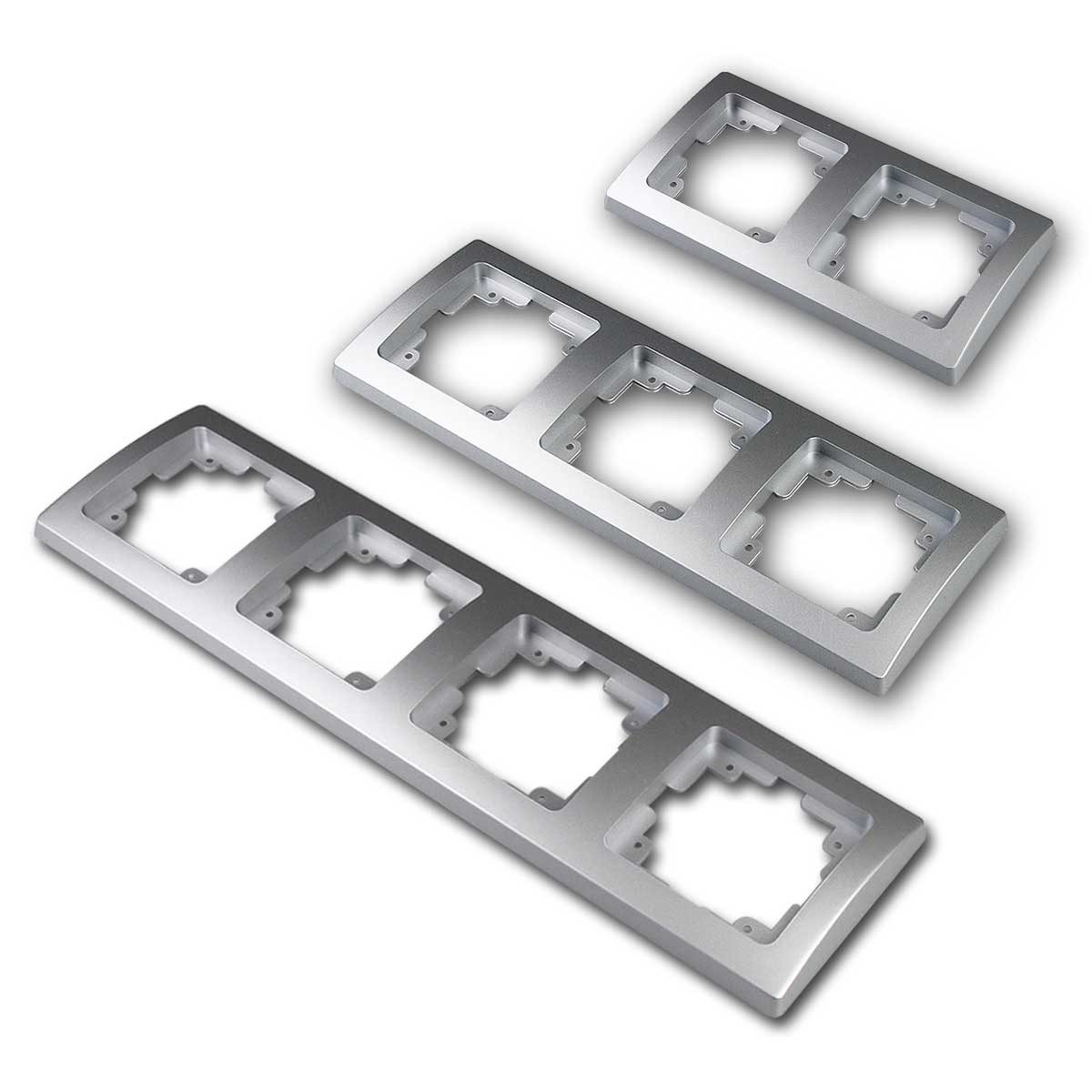 ChiliTec DELPHI Set "Wohnlandschaft", 20-teilig, silber Unterputzschalter