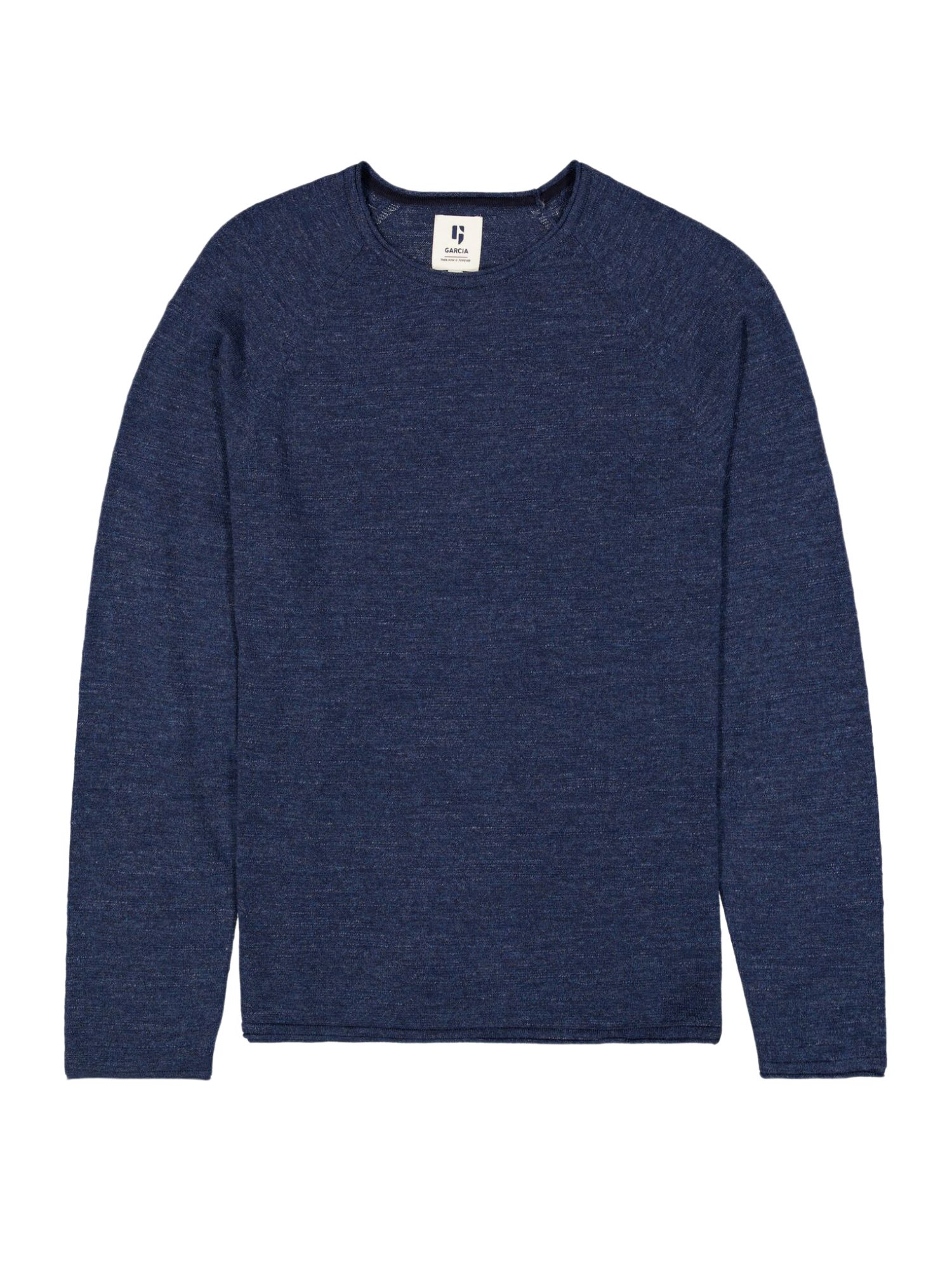 Garcia Strickpullover blau,Basic,Baumwolle,Unifarben,Rundhals,Langarm,Regular Fit