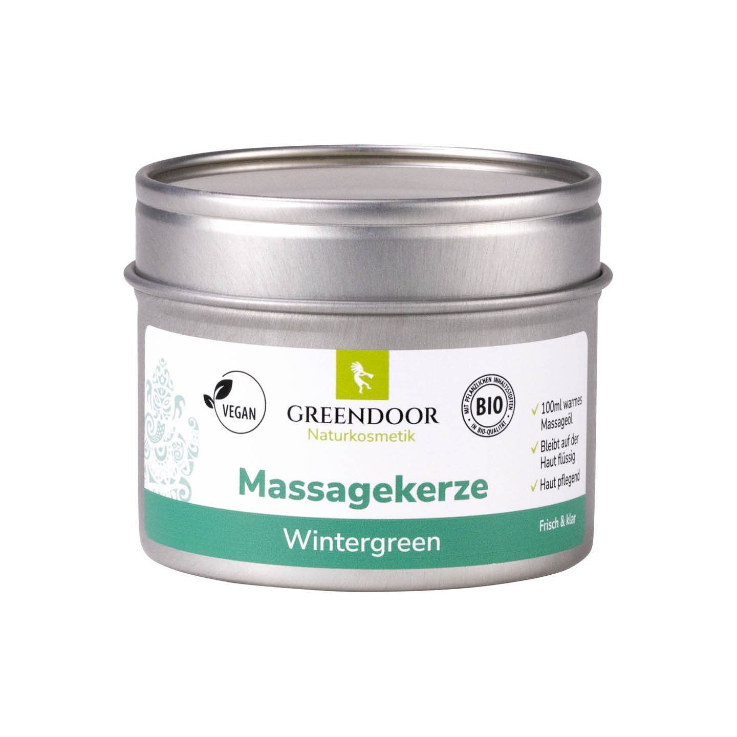 Wintergreen Massagekerze GREENDOOR Massagekerze