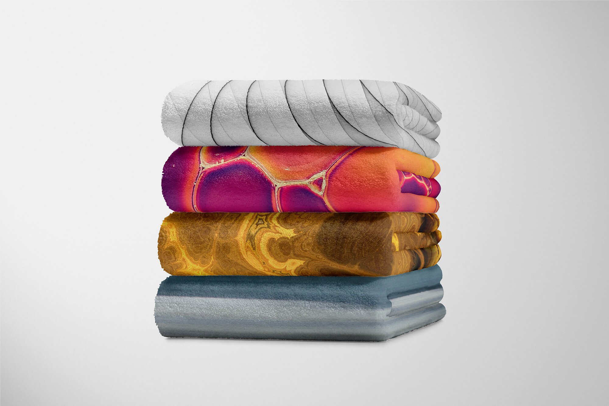 Handtücher Baumwolle-Polyester-Mix Handtuch Sinus mit Art Saunatuch Nahaufnahme, Farben (1-St), fließende Handtuch Kuscheldecke Fotomotiv Strandhandtuch