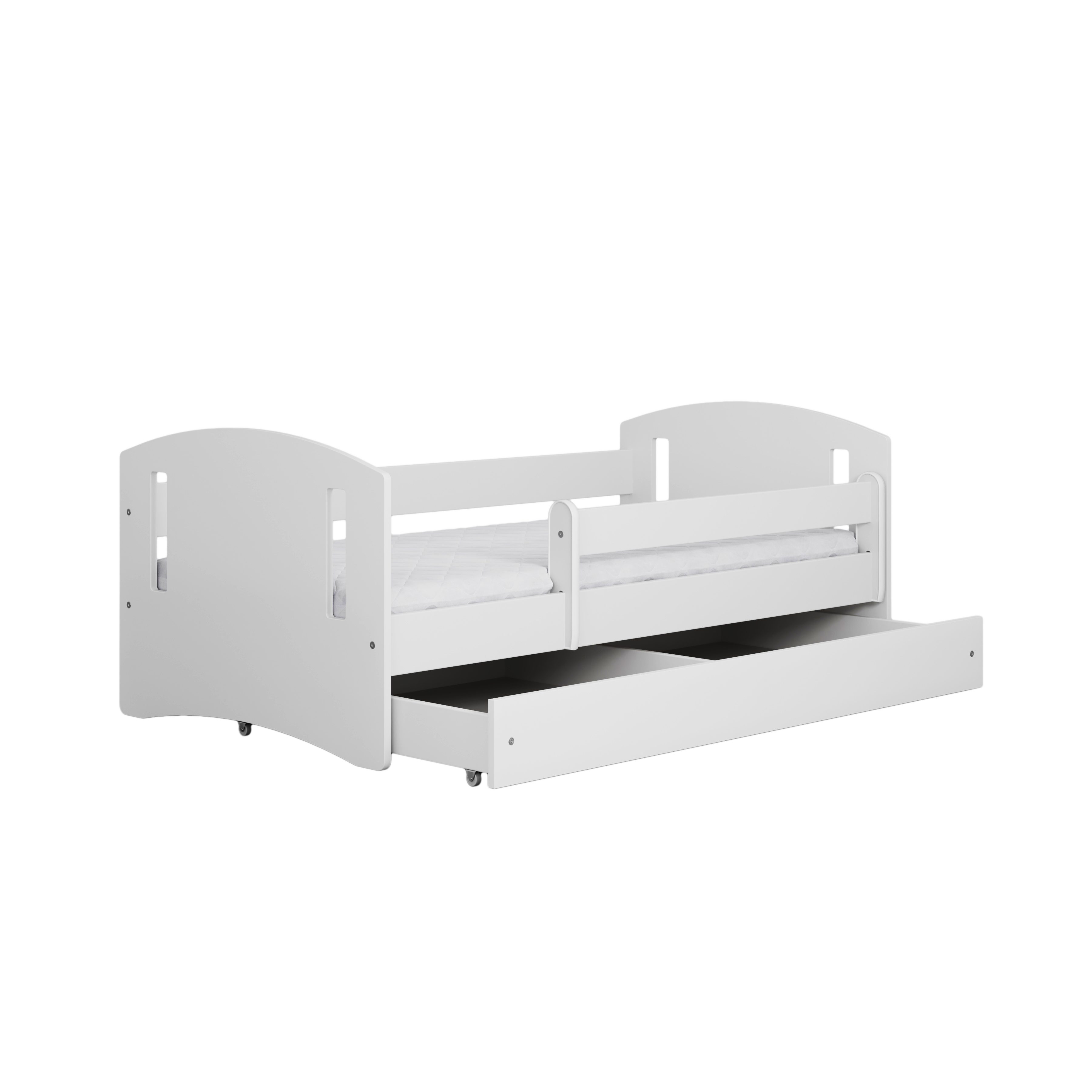 Raumhirsch Furniture Kinderbett 70x140, 80x160, 80x180 cm - Komplettset mit Schublade (Bett für Jungs & Mädchen, inklusive Rausfallschutz und Lattenrost), verschieden Farben