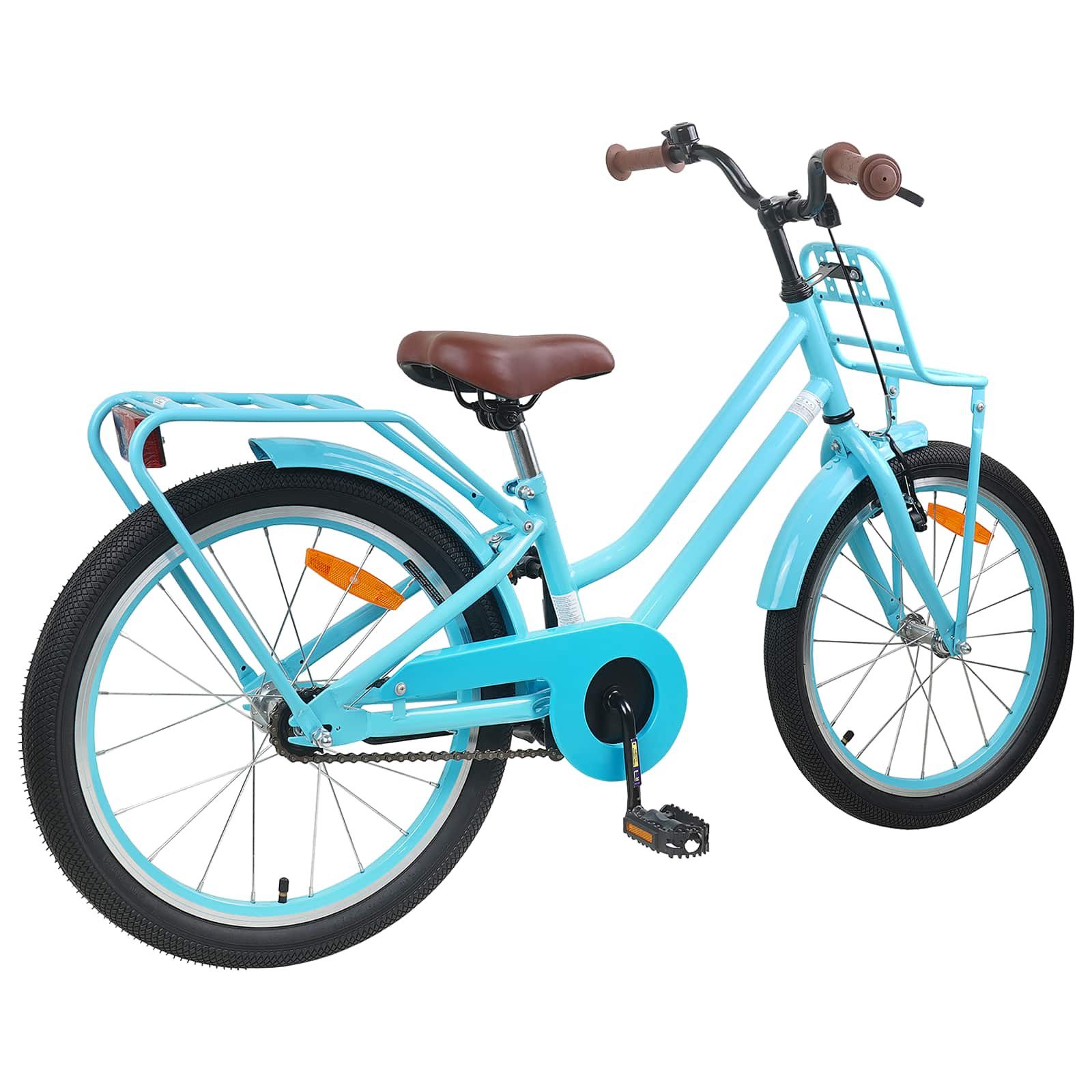 vidaXL Kinderfahrrad 146,5 x 54 x 86 cm Kinderfahrrad 22 Zoll für 7-12 Jahre alt Himmelblau