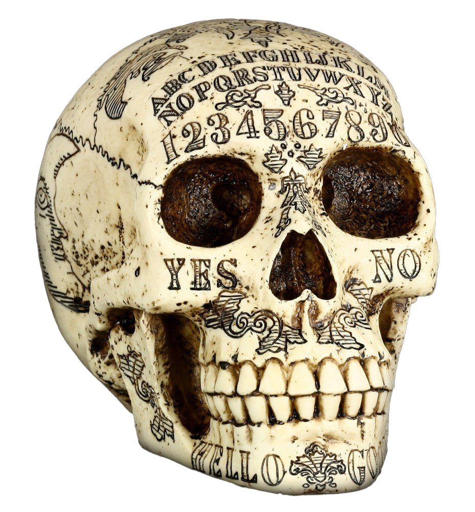 Figuren Shop GmbH Dekoobjekt Totenkopf - Witchboard - Gothicdeko Fantasy Halloween