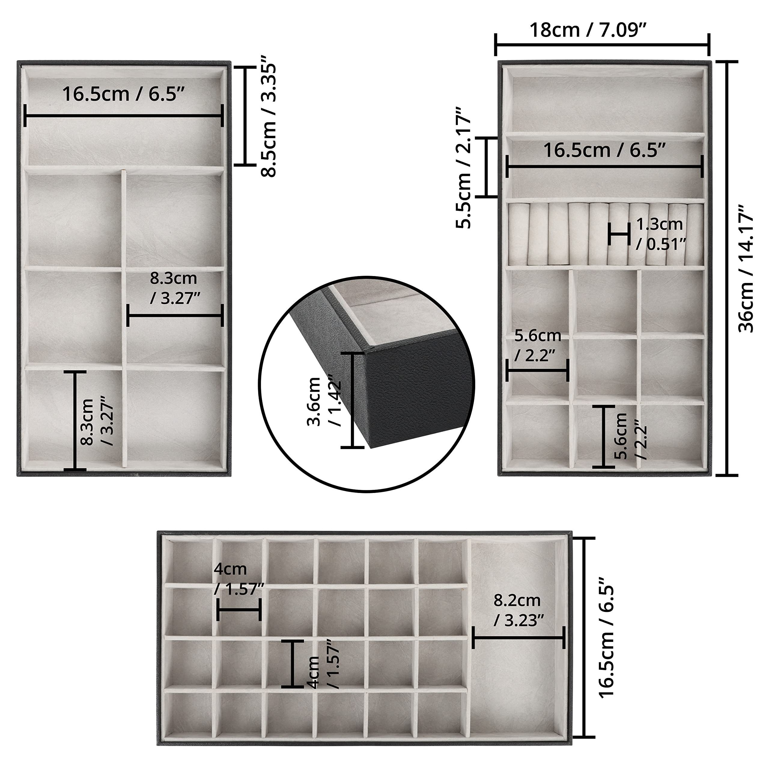 Belle Vous Schmuckständer Schwarzer Kunstleder Kosmetikorganizer - Schmucka günstig online kaufen