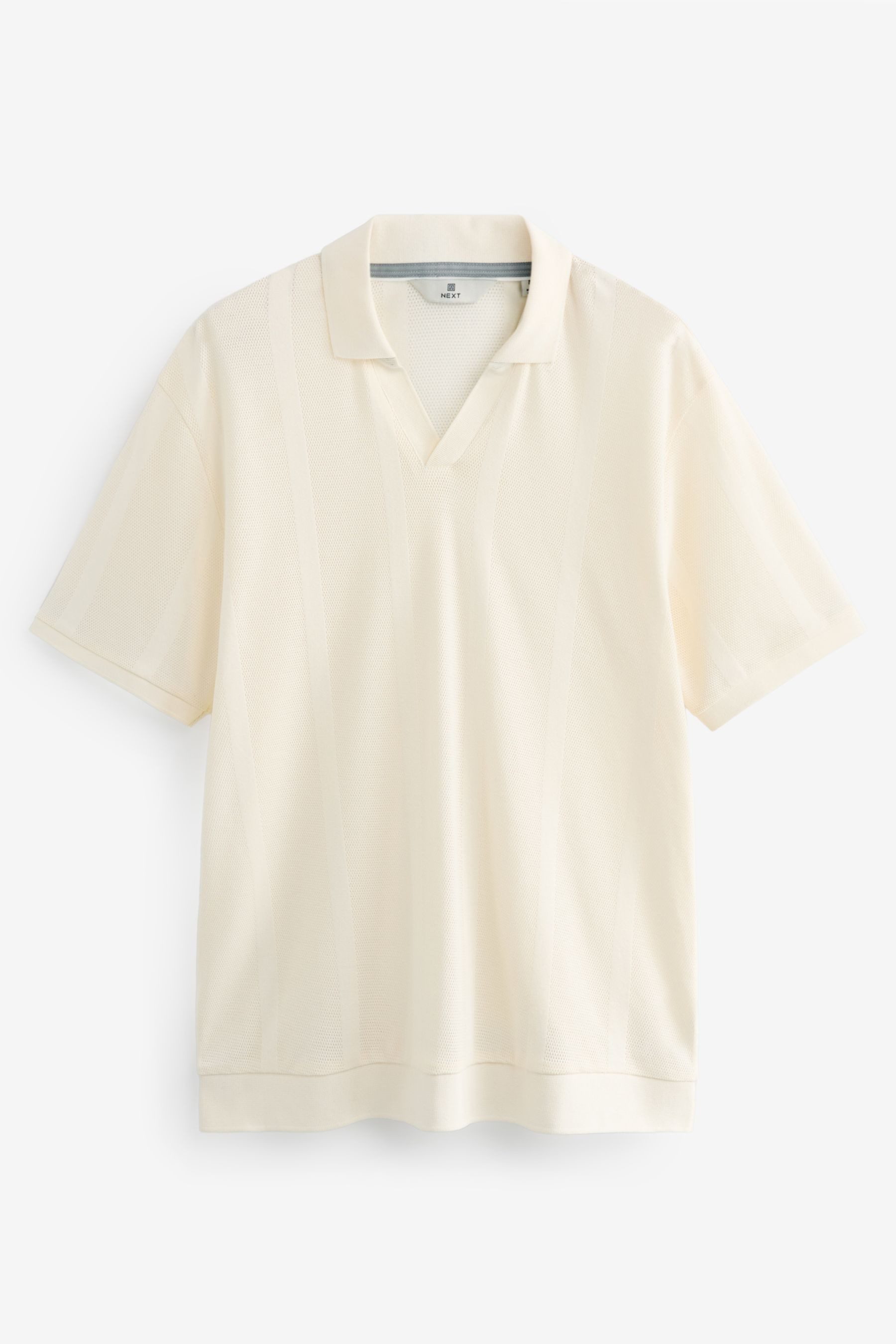 Next Poloshirt Strukturiertes Kurzarm-Poloshirt mit Kuba-Kragen günstig online kaufen