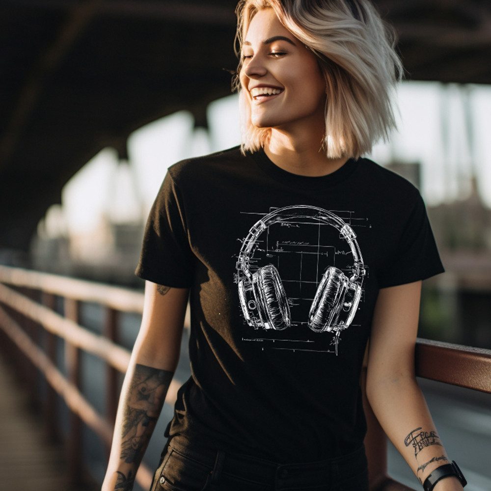 MAKAYA Print-Shirt Damen Retro Hip Hop Outfit Kopfhörer 80er 90er Jahre Hip günstig online kaufen