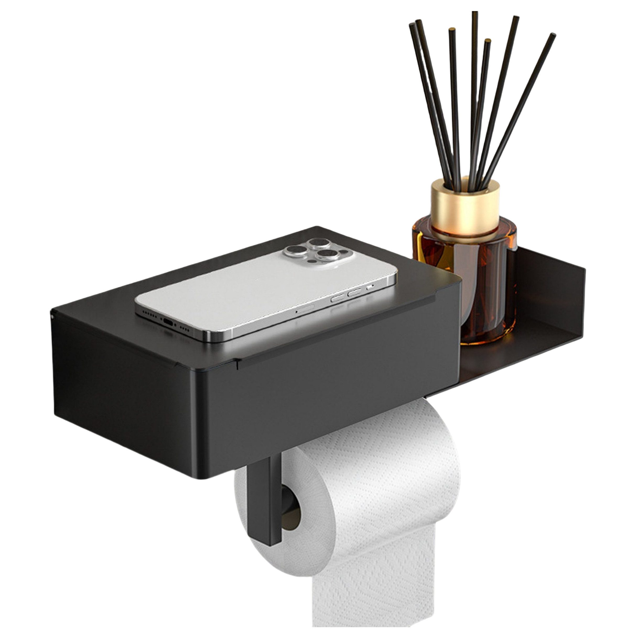 SEHAUSEU Toilettenpapierhalter edelstahl mit Feuchttücherbox, selbstklebend günstig online kaufen