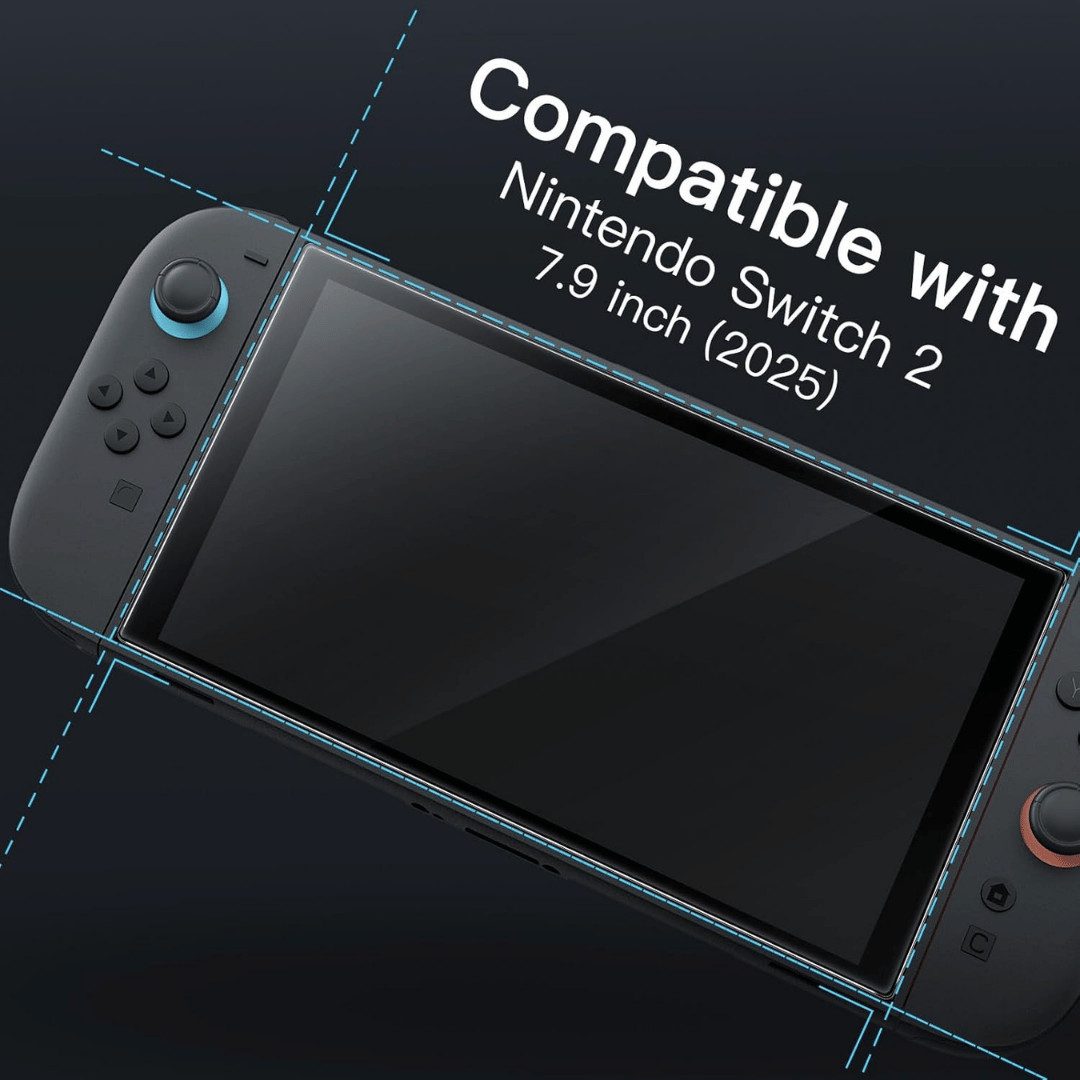 SmartUP Displayschutzglas 2X Schutzglas für Nintendo Switch 2 Display Panzerfolie Full Screen 9H für Nintendo Switch 2, 2 Stück, Rundumschutz, passgenaue Verarb – Bild 3 von 5